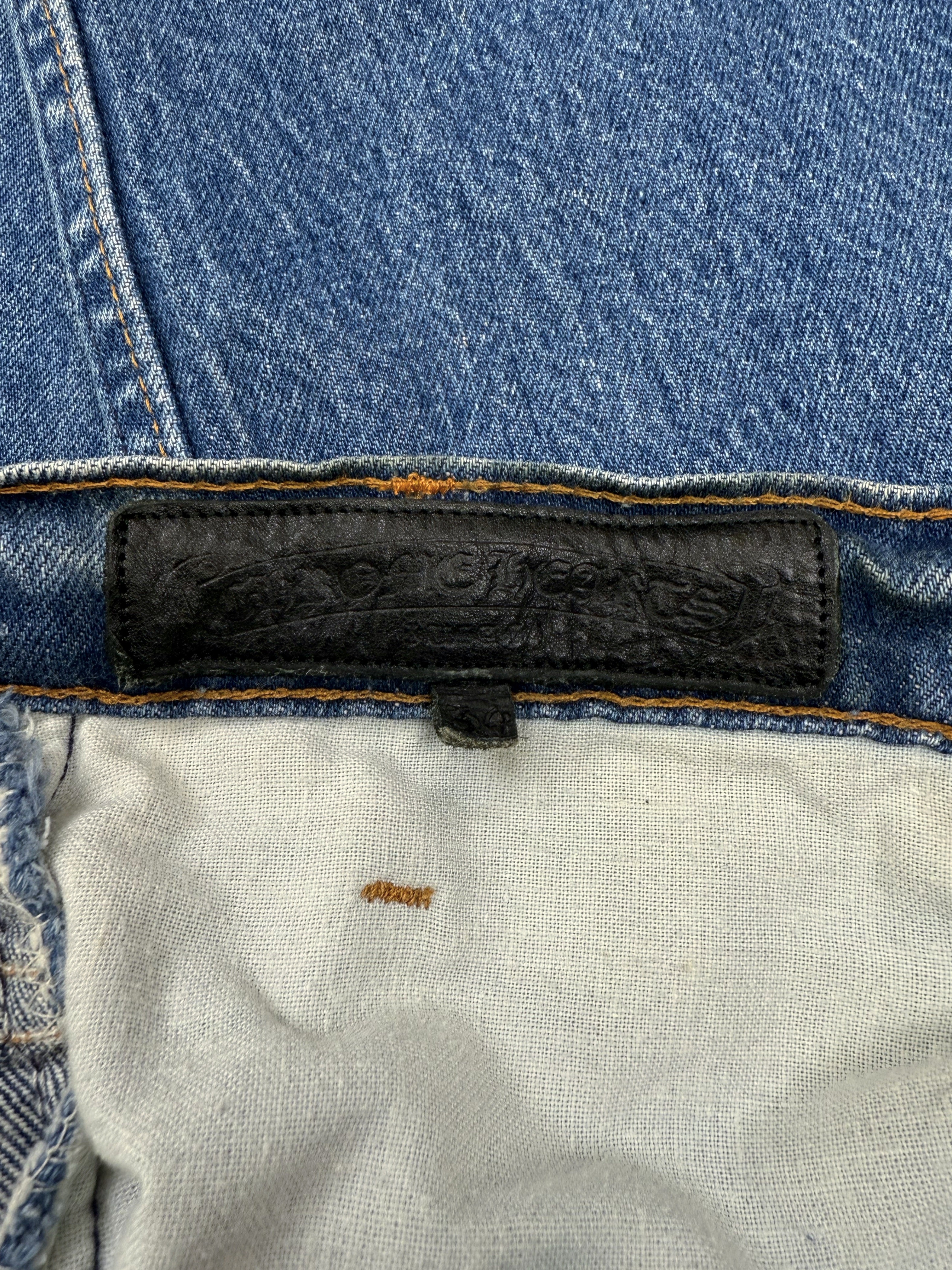 Chrome Hearts Levi’s 517 Orange 20 Cross Patch Light Wash Jeans