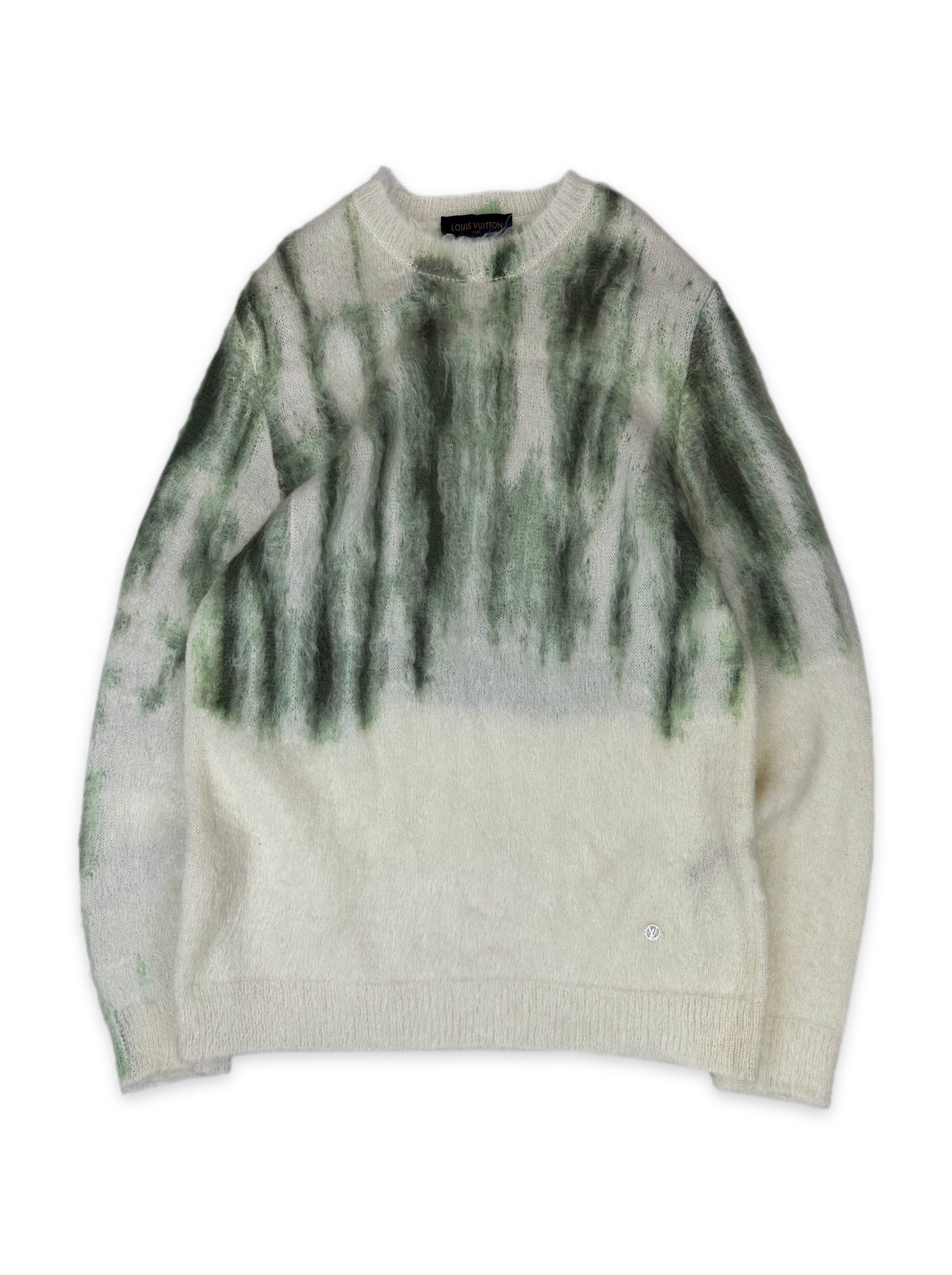 SS19 Louis Vuitton Green Rainbow Walk Knitted Sweater