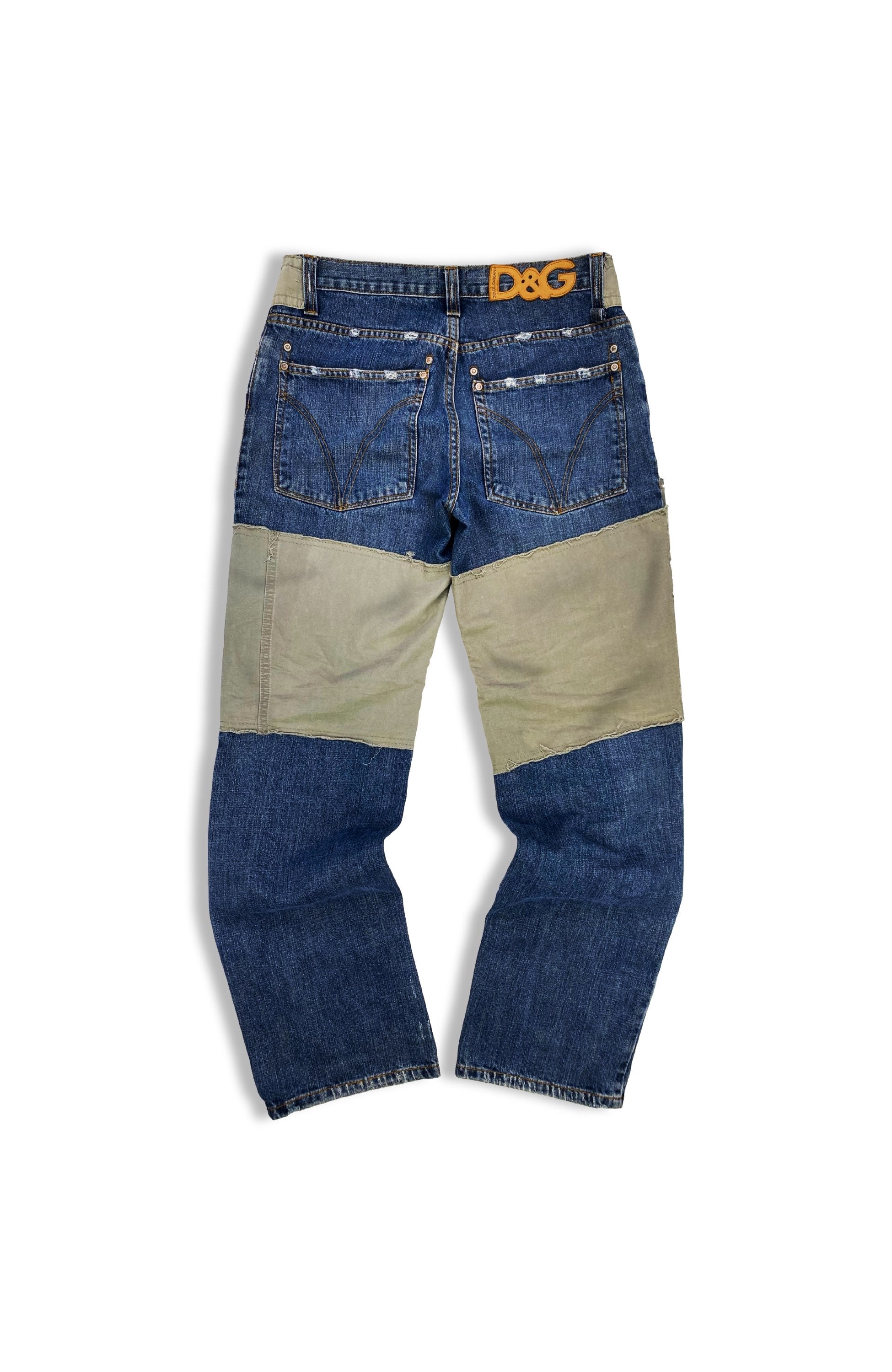 00s Dolce &amp; Gabbana 3D Multi Pocket Tonal Cargo Denim
