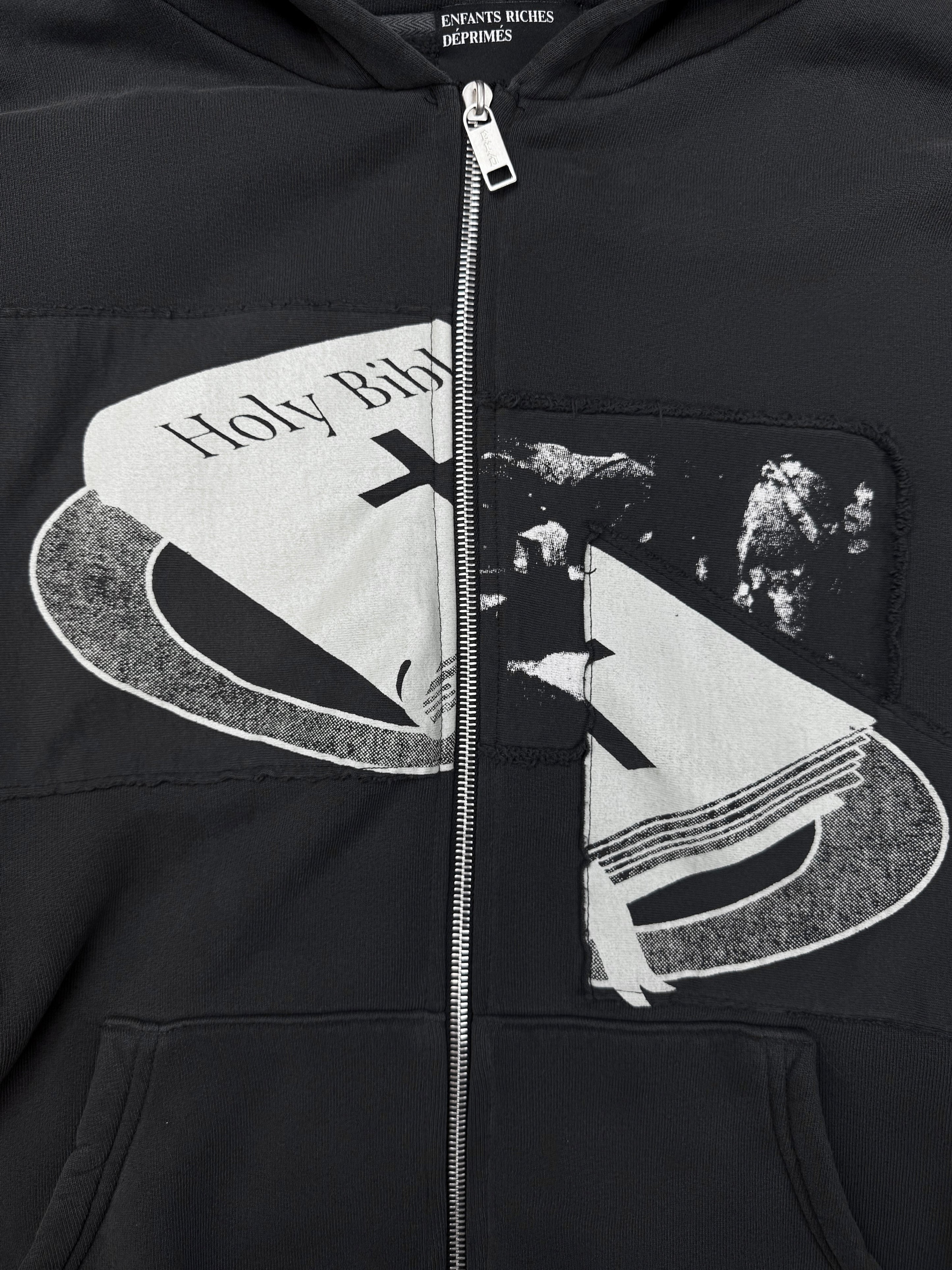 SS25 Enfants Riches Deprimes ‘Holy Bible’ Assemblage Zip-up Hoodie