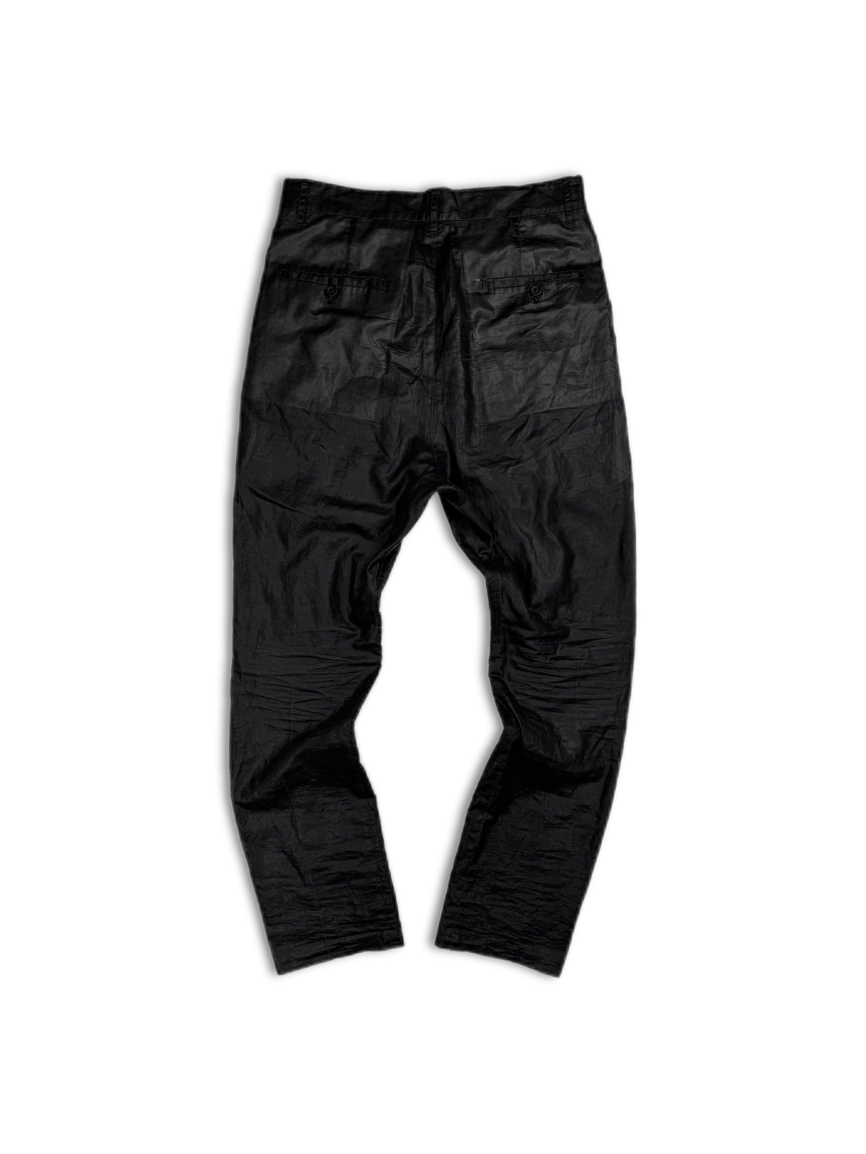 SS16 Rick Owens Waxed Light Weight Panelled Pants