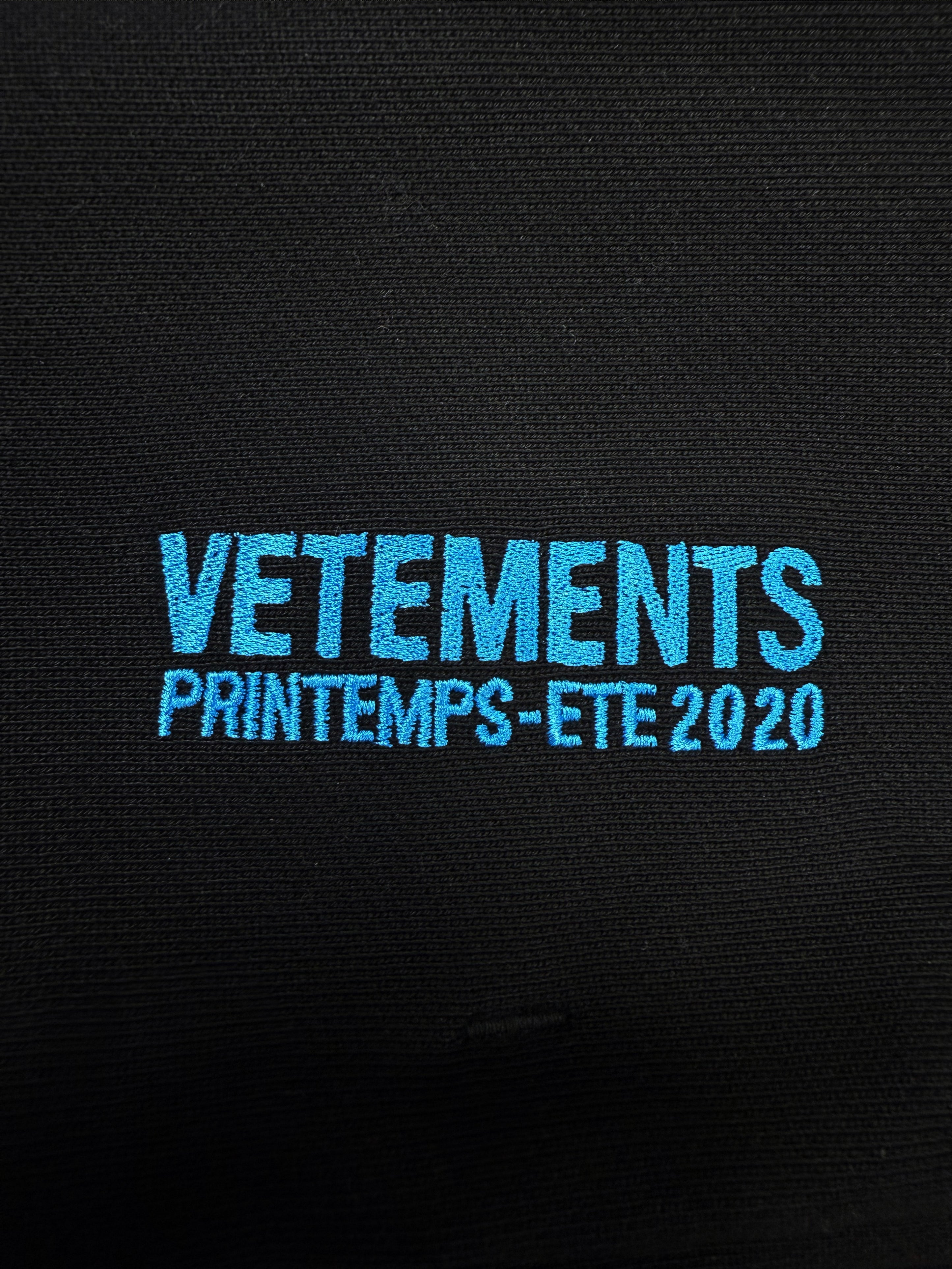 SS20 Vetements ‘Ecstasy’ Logo Black Oversized Graphic Hoodie