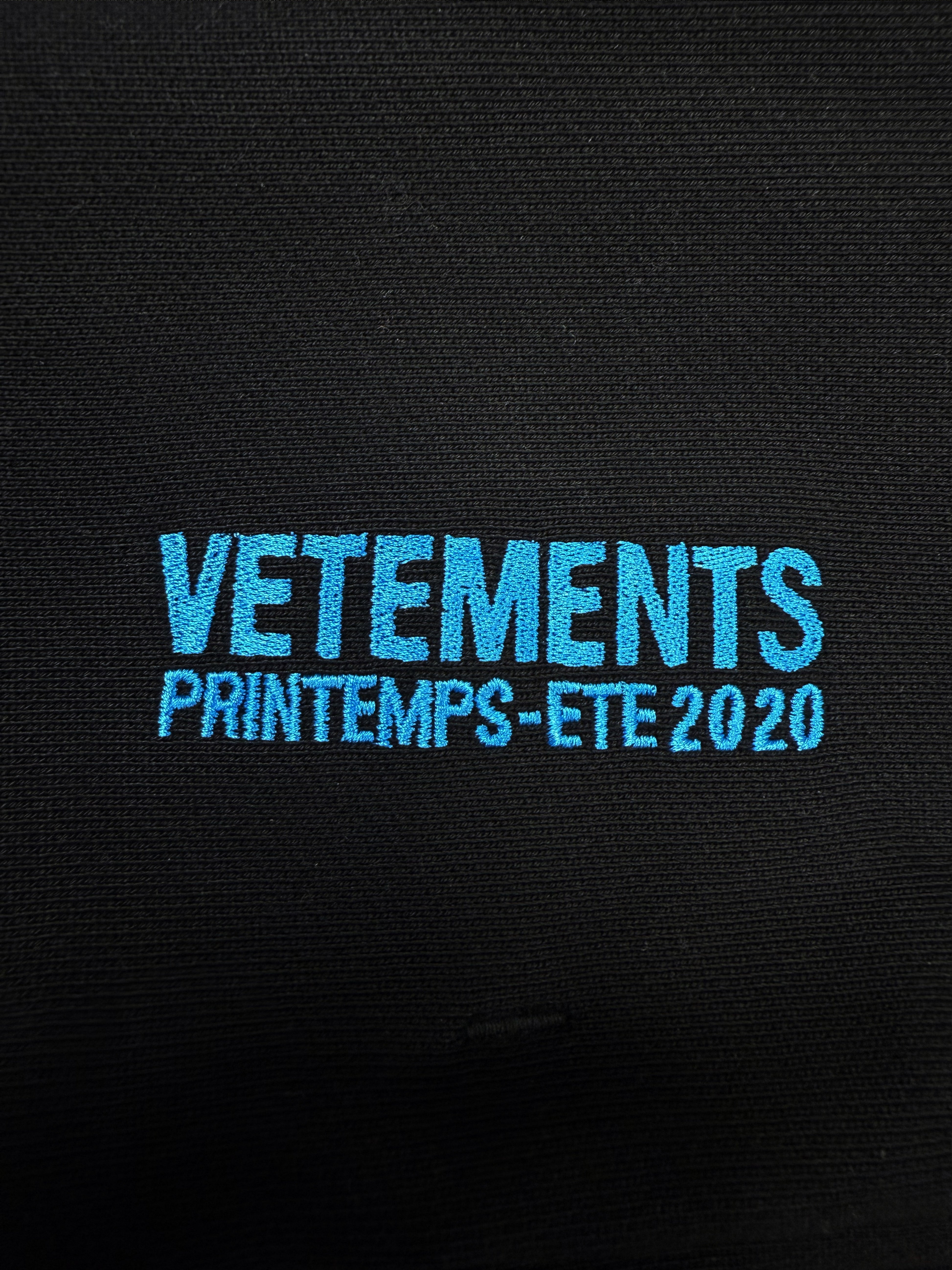 SS20 Vetements ‘Ecstasy’ Logo Black Oversized Graphic Hoodie