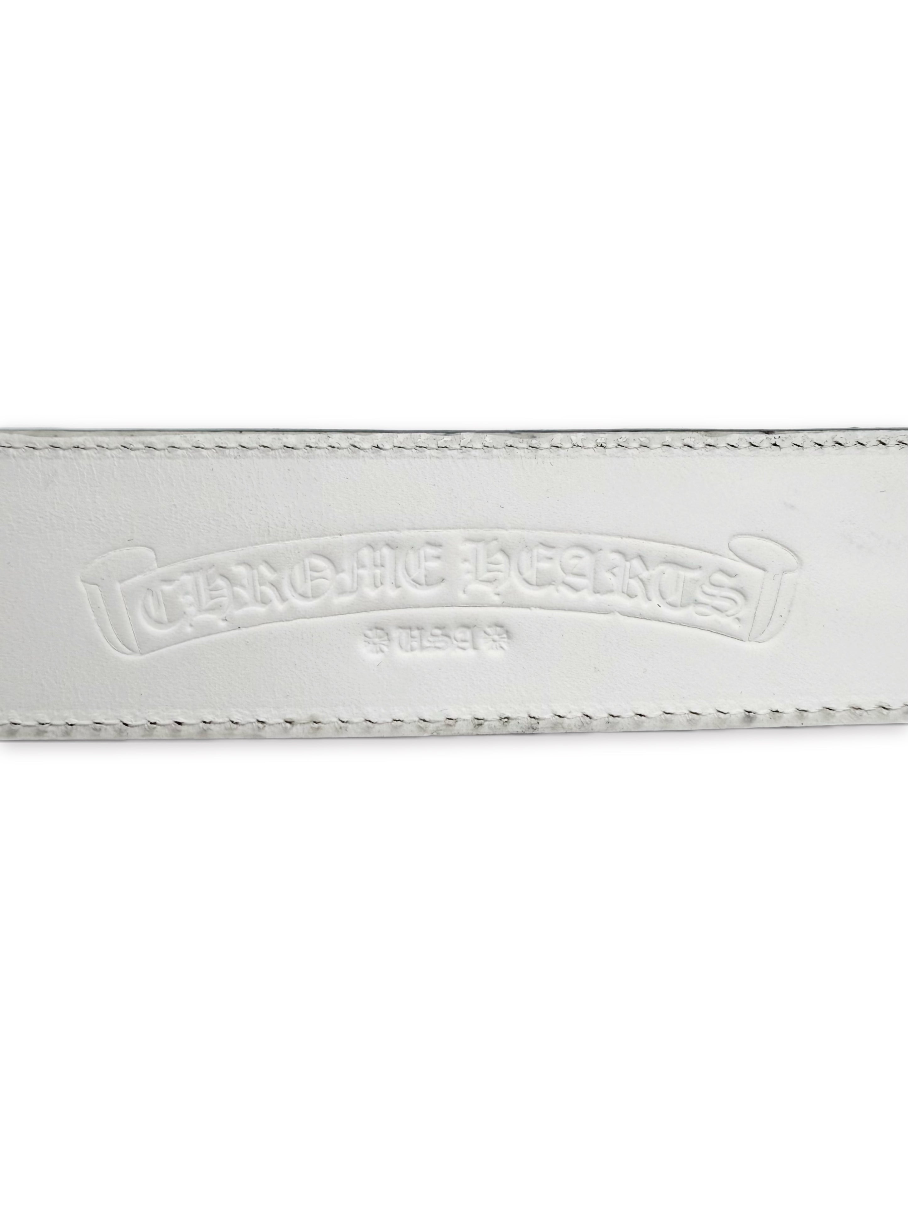 Chrome Hearts Sky Blue Leather ‘Gunslinger’ .925 Silver Belt