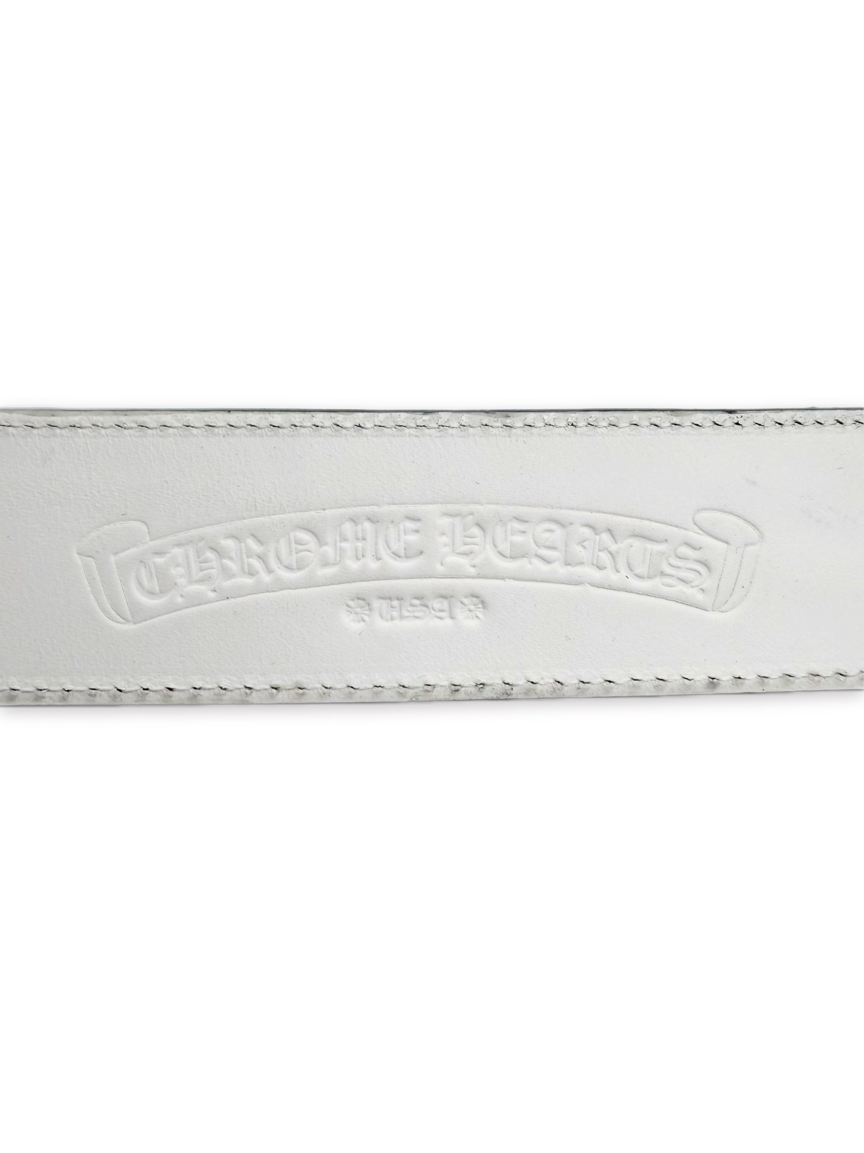 Chrome Hearts Sky Blue Leather ‘Gunslinger’ .925 Silver Belt