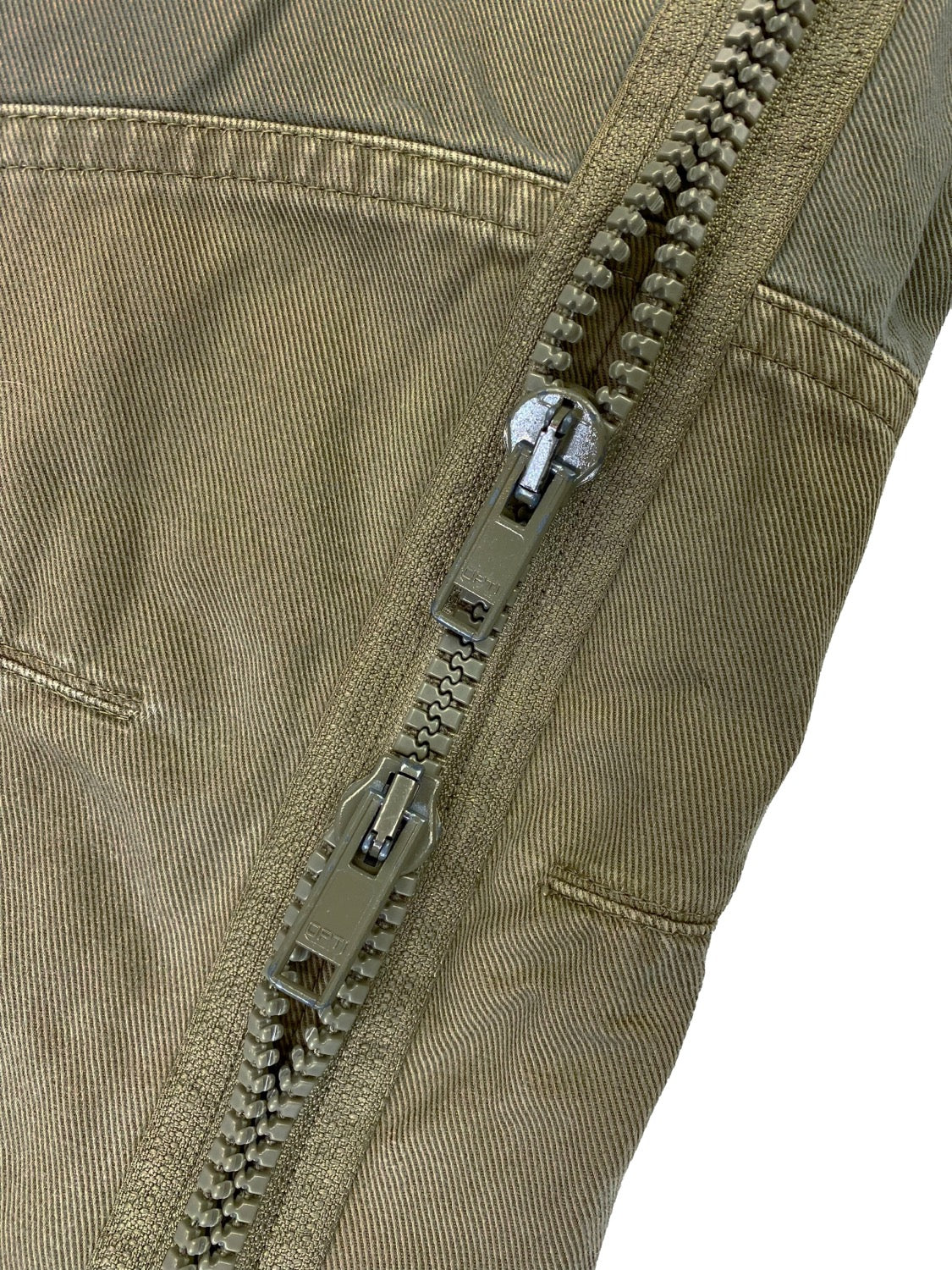 Dries Van Noten Full Zip Olive Green Pants