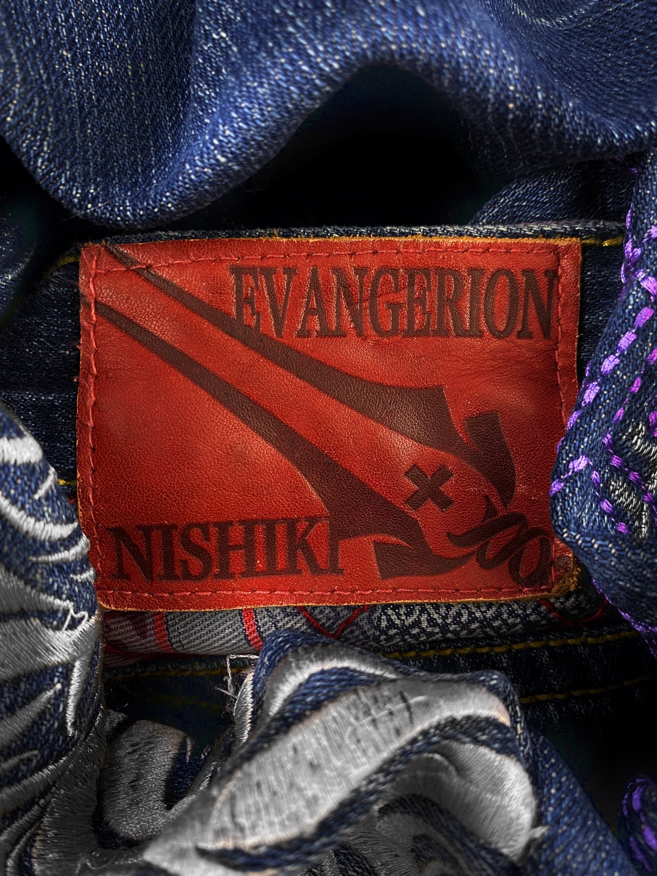 00s Evangelion x Nishiki ‘Neon Genesis’ Embroidered Wide Cut Denim