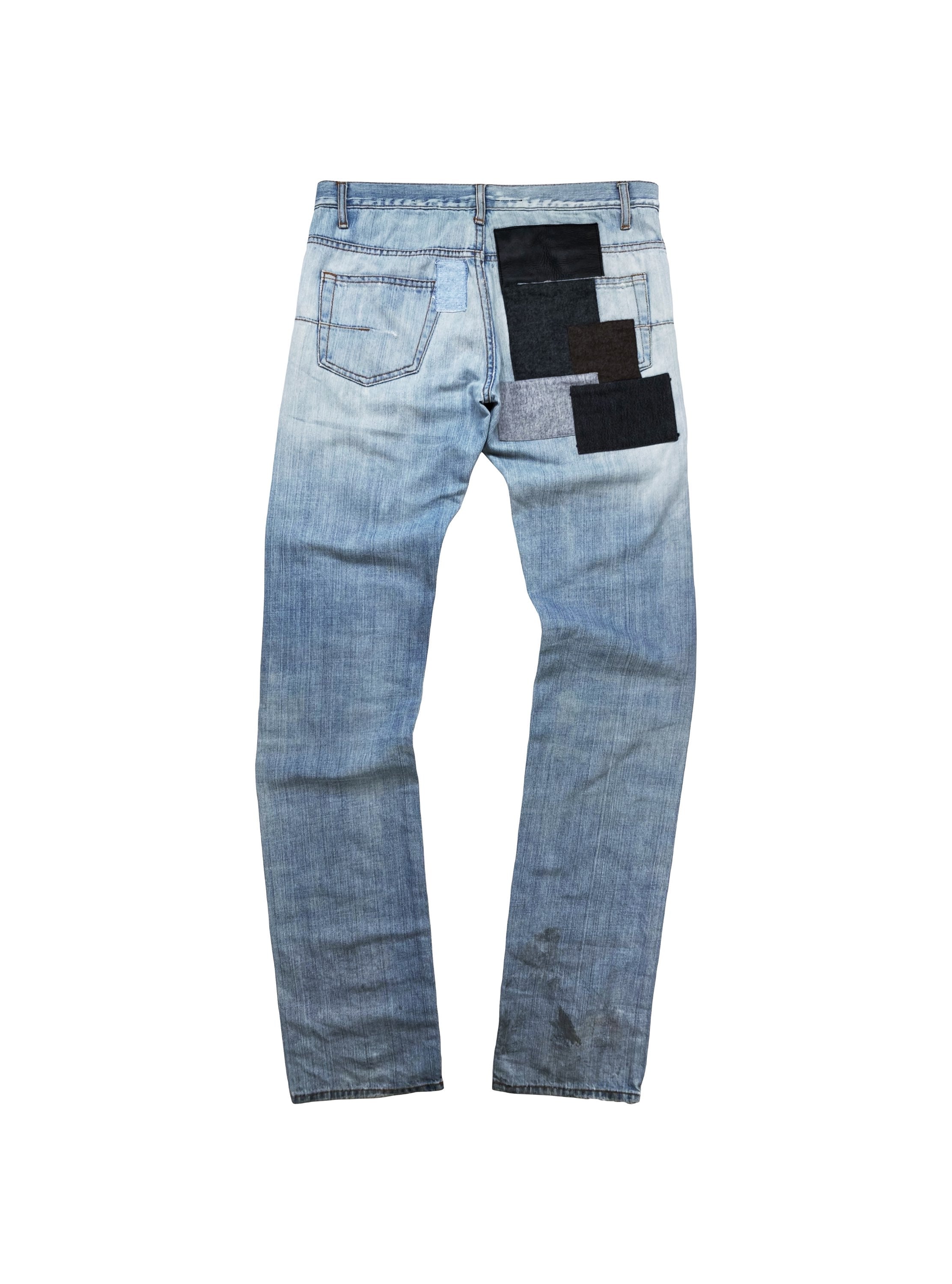 Dior Homme by Hedi Slimane Light Wash Patched Denim