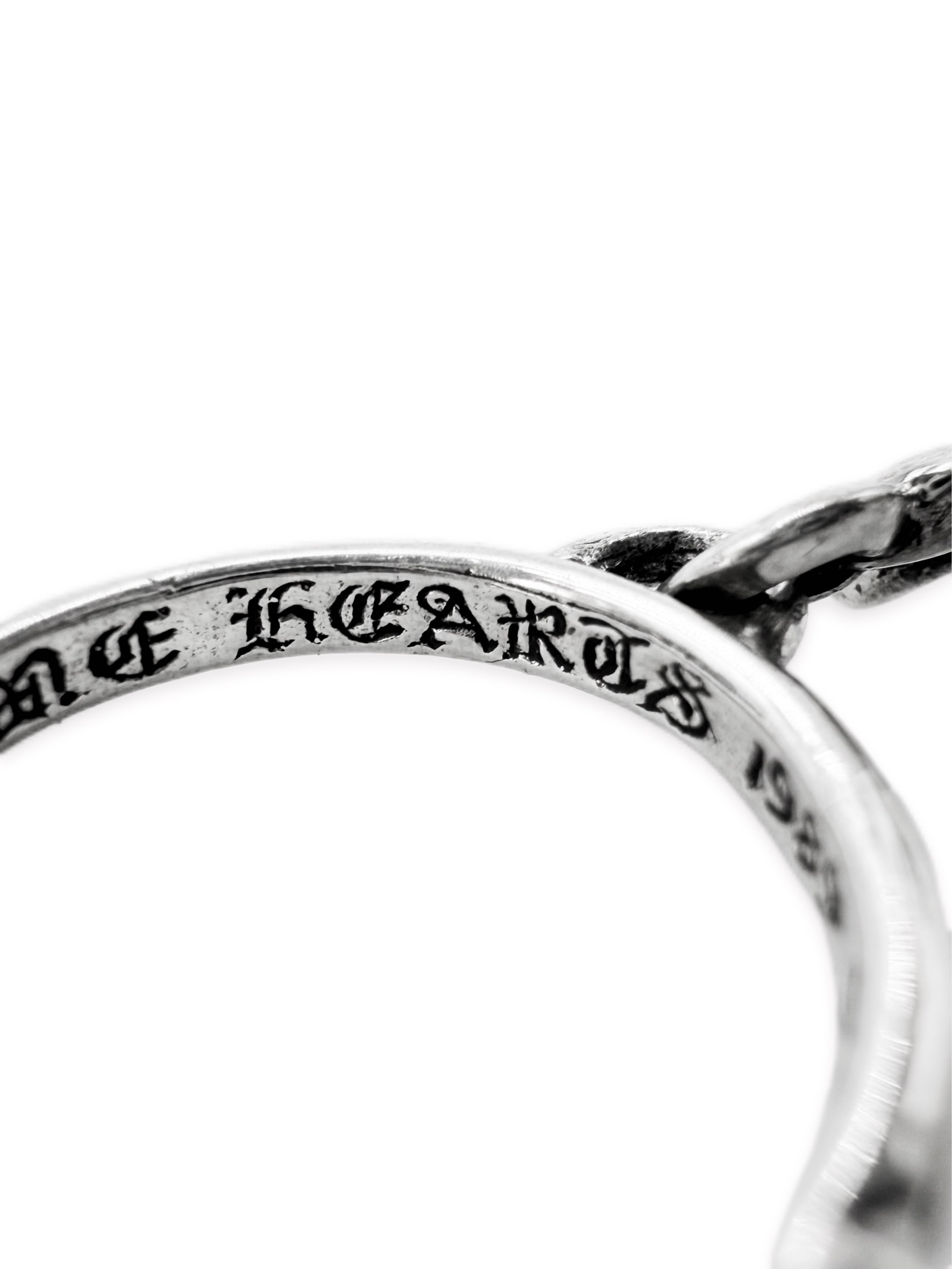 Chrome Hearts ‘Cross’ Drop .925 Silver Hoop Earring