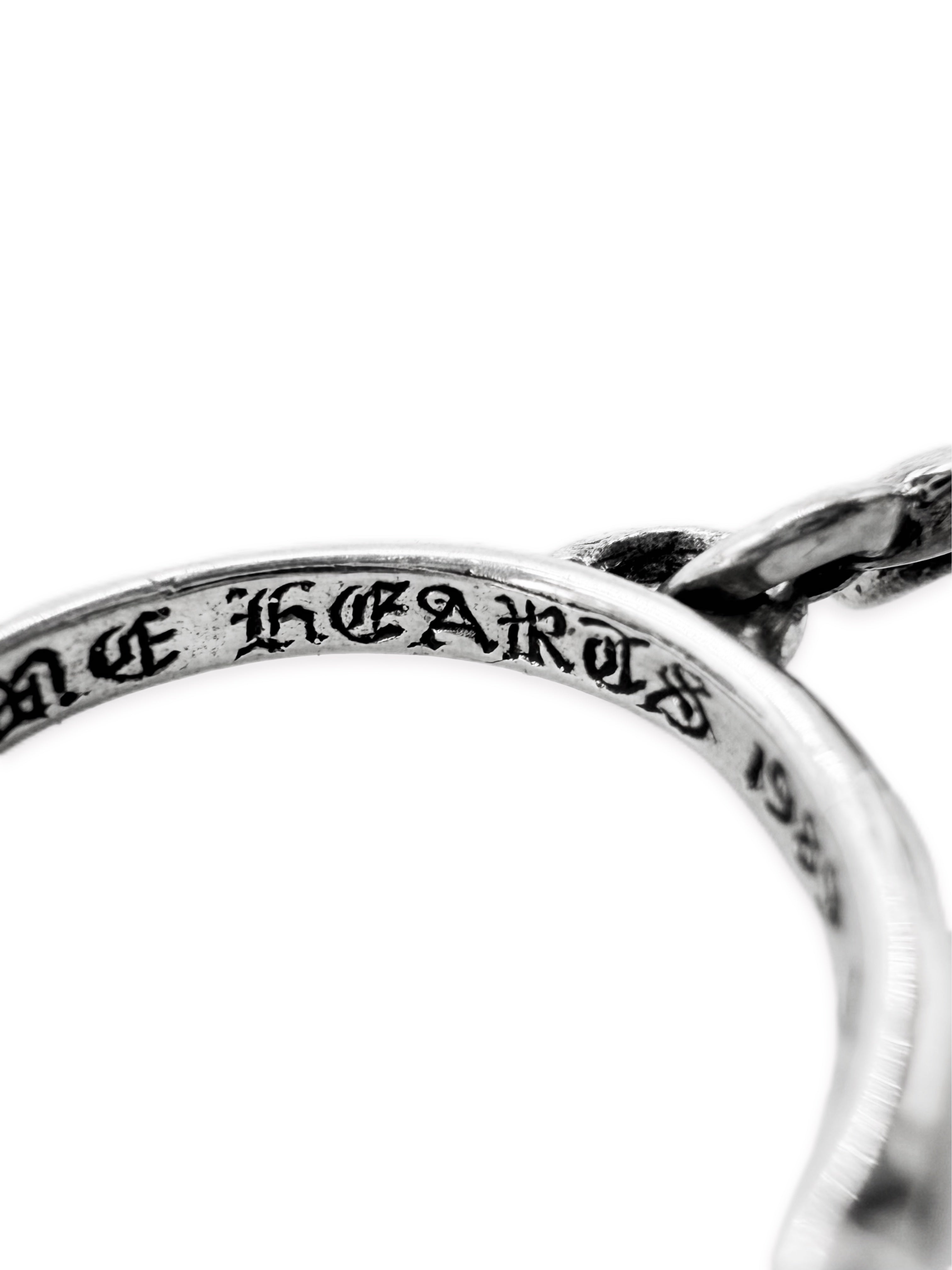 Chrome Hearts ‘Cross’ Drop .925 Silver Hoop Earring