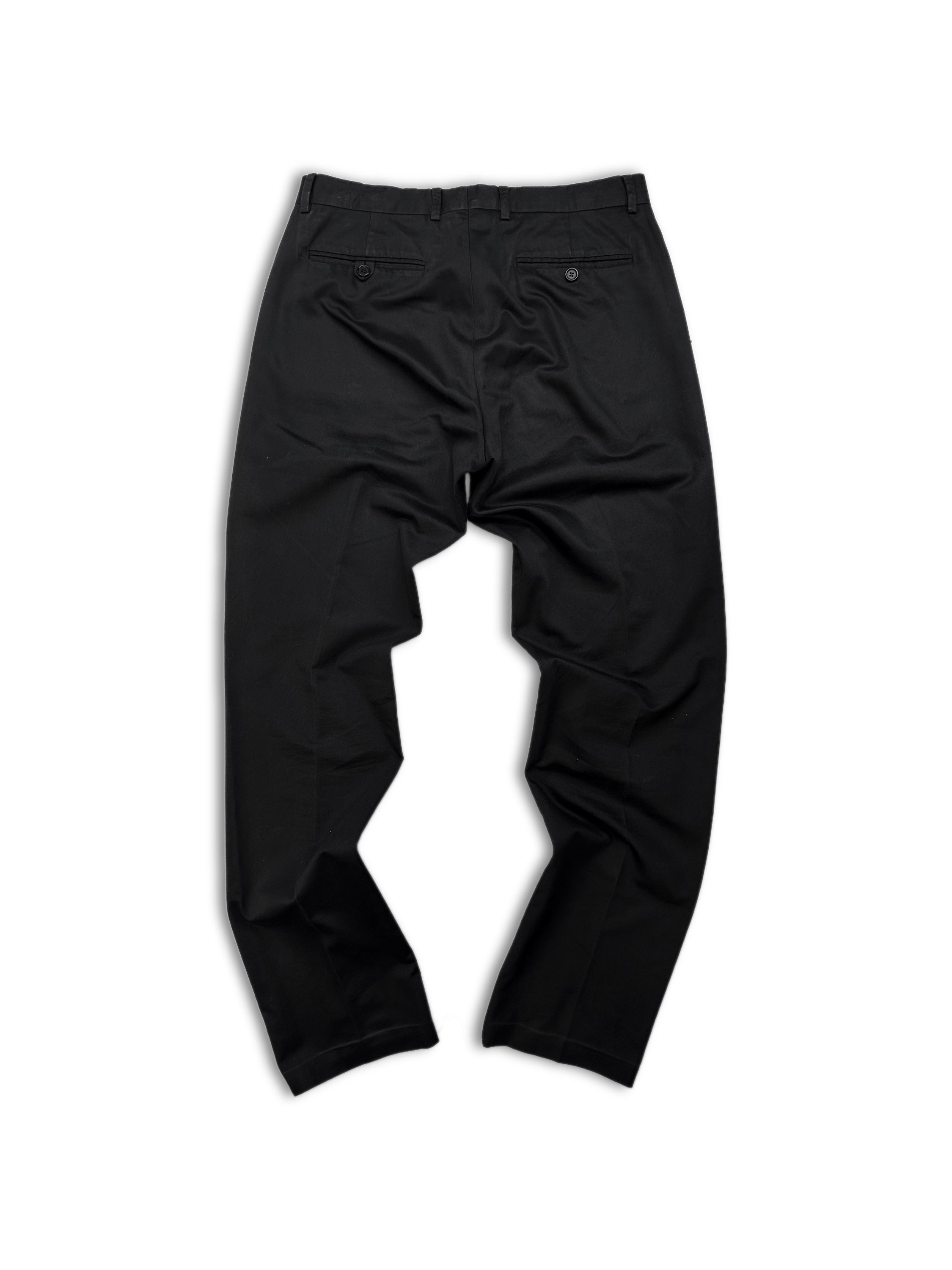 00s Helmut Lang Black ‘Wide Cut’ French Button Trousers