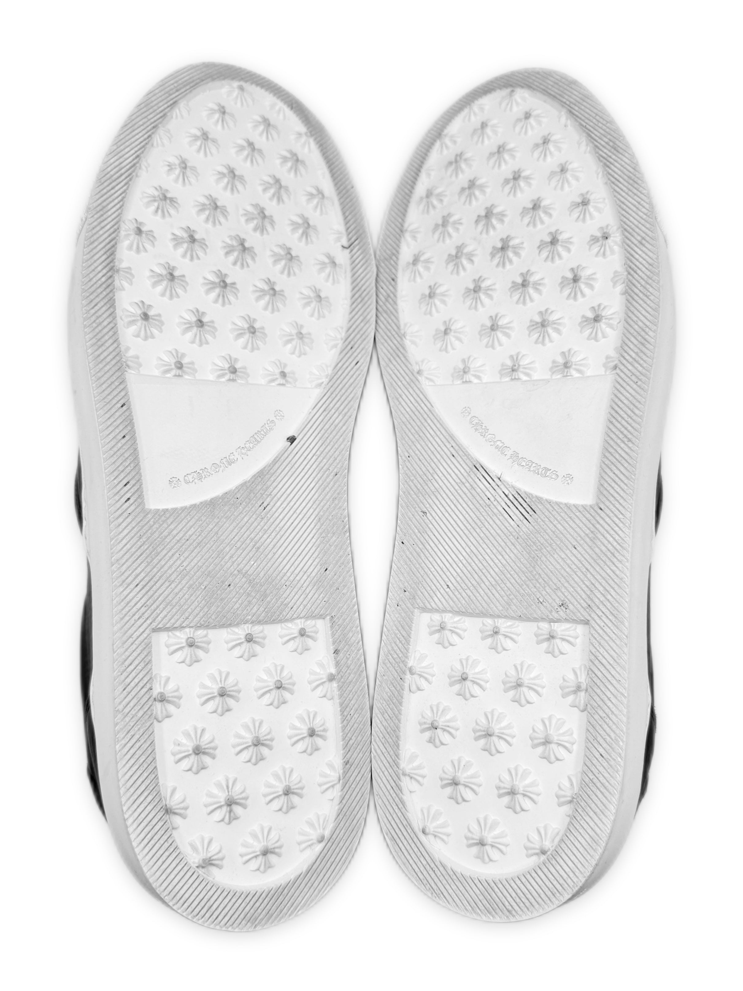 Chrome Hearts Dagger Black Plus Patch Leather Slip On Shoes