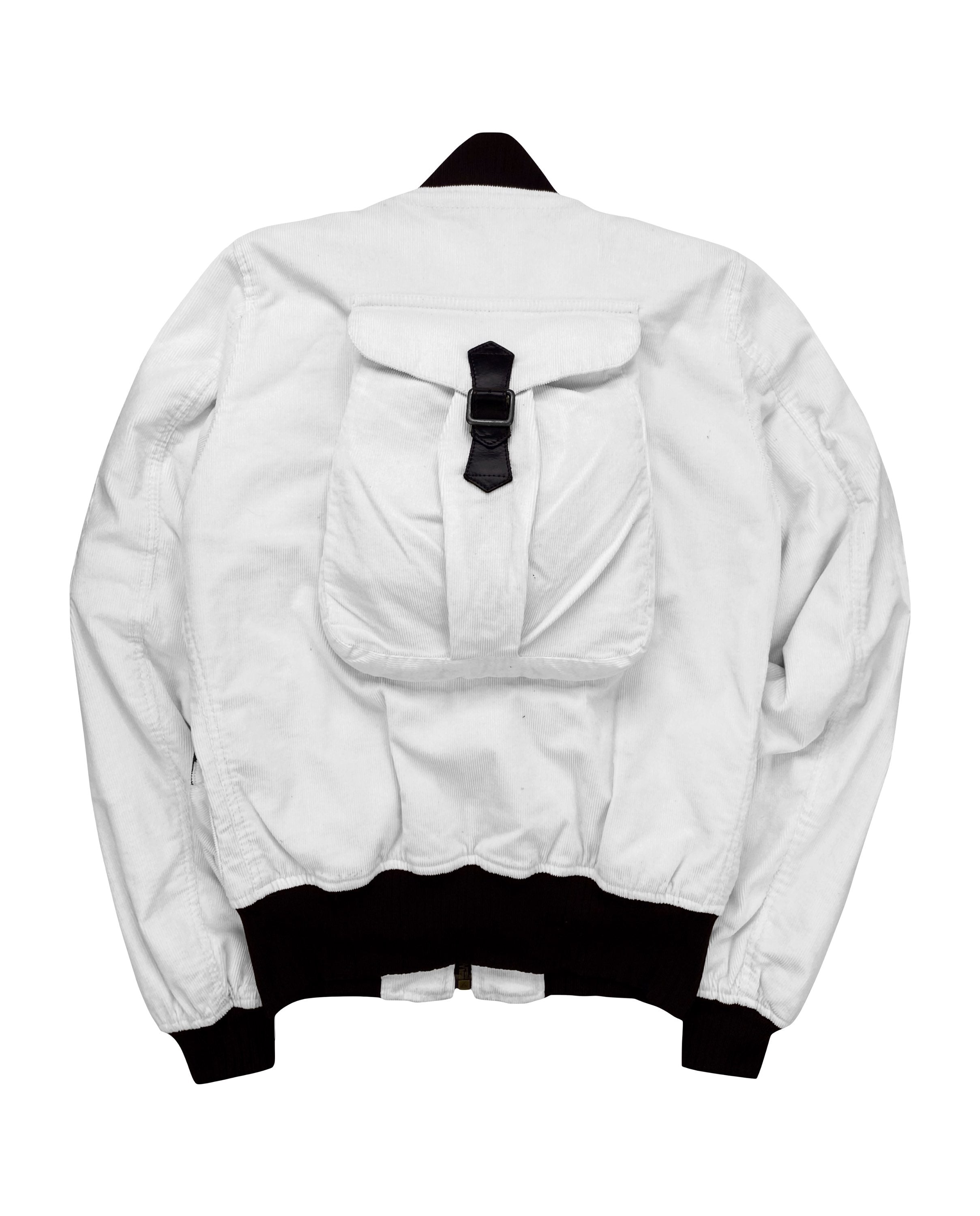 AW03 Dolce &amp; Gabbana 3D Cargo Pocket Rabbit Fur Hunting Bomber Jacket