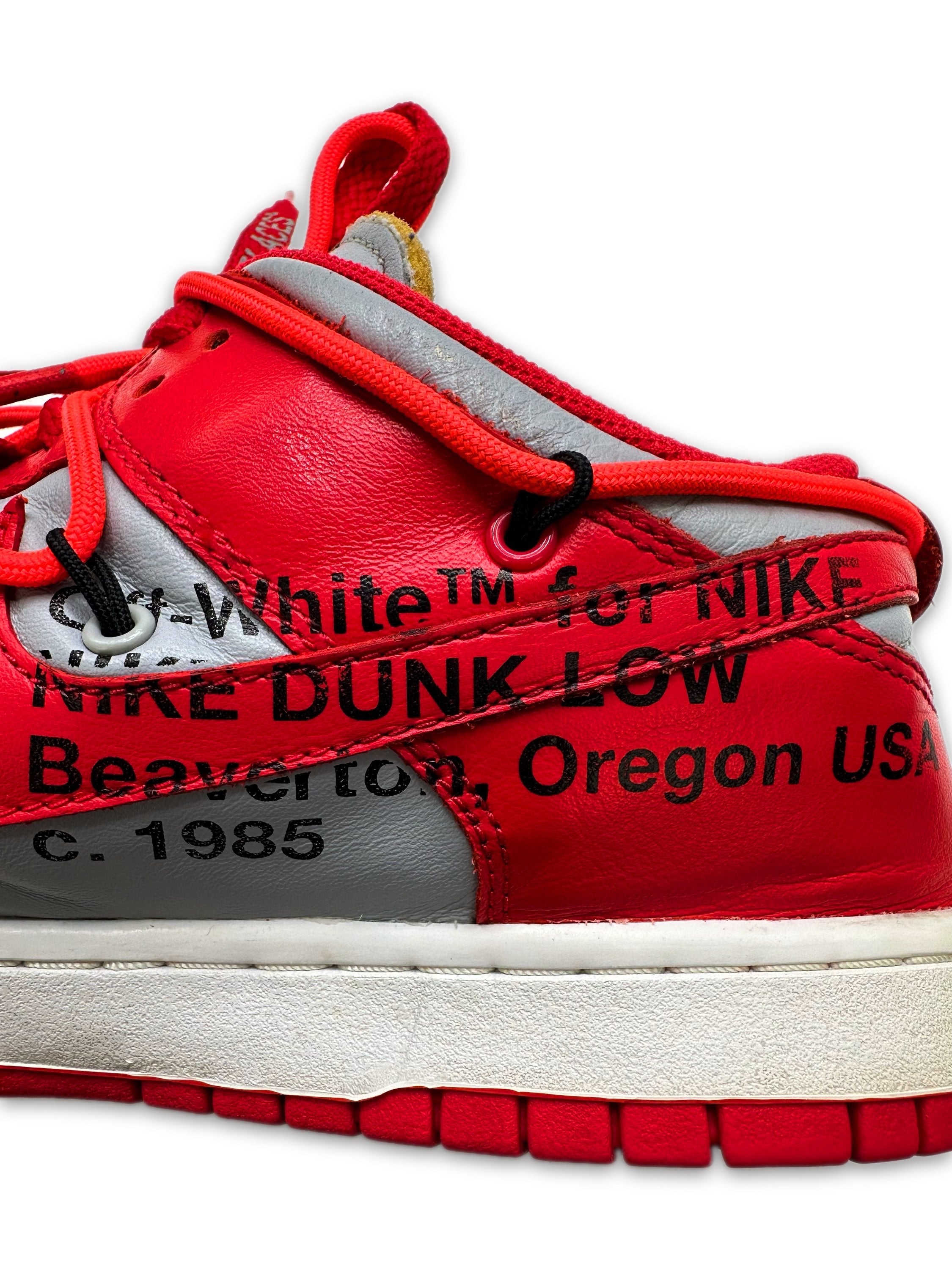 Off-White X Nike ‘University Red’ Low-top Leather Sneakers