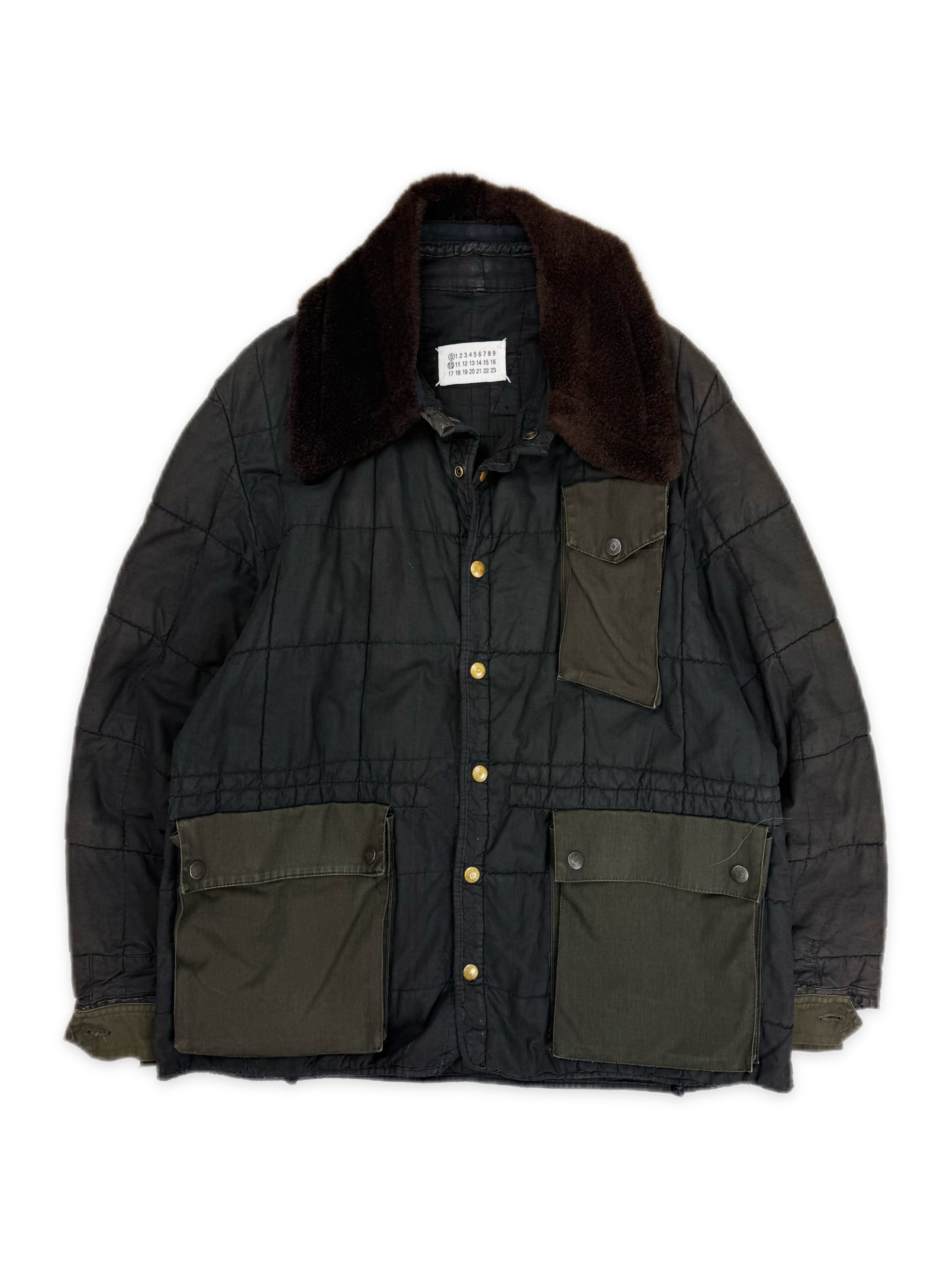SS01 Maison Margiela 0 Artisanal Cargo Pocket Reconstructed Hunting Jacket
