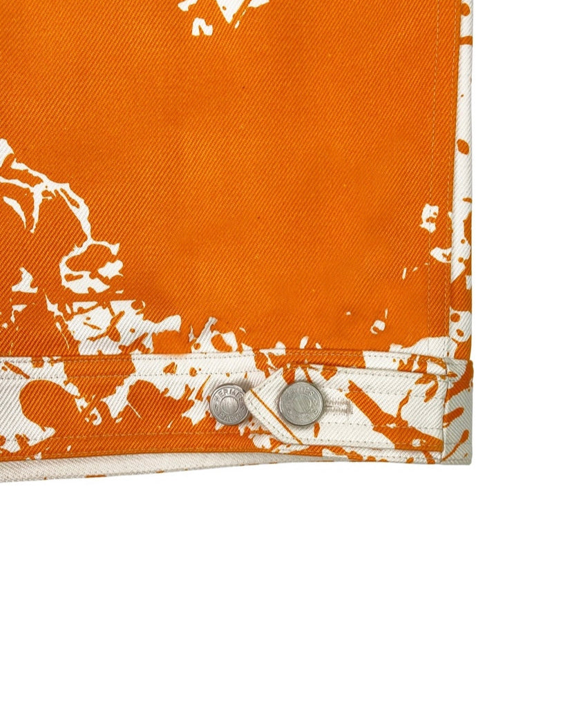 SS03 Hermès “Cheval Surprise” Splatter Print Denim Vest