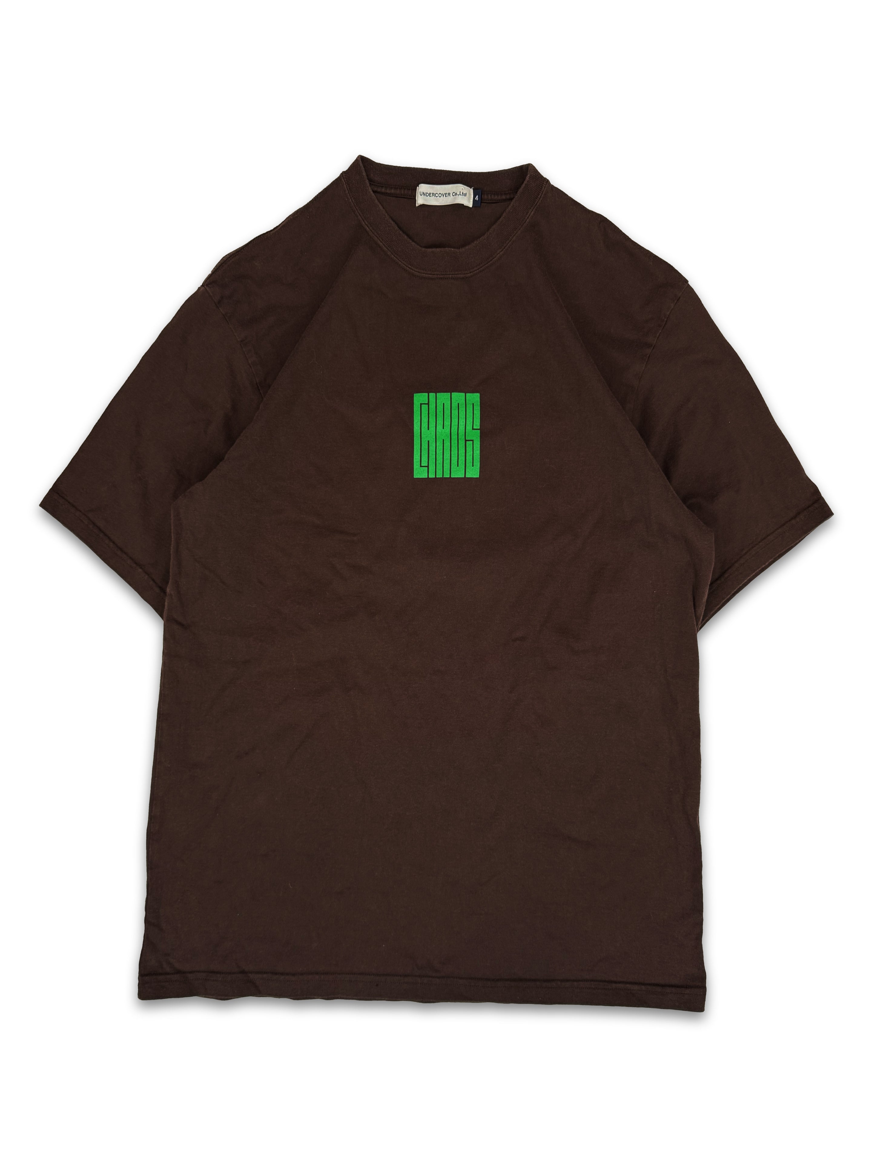 00s Undercover ‘Chaos’ Dark Brown Bold Graphic T-Shirt