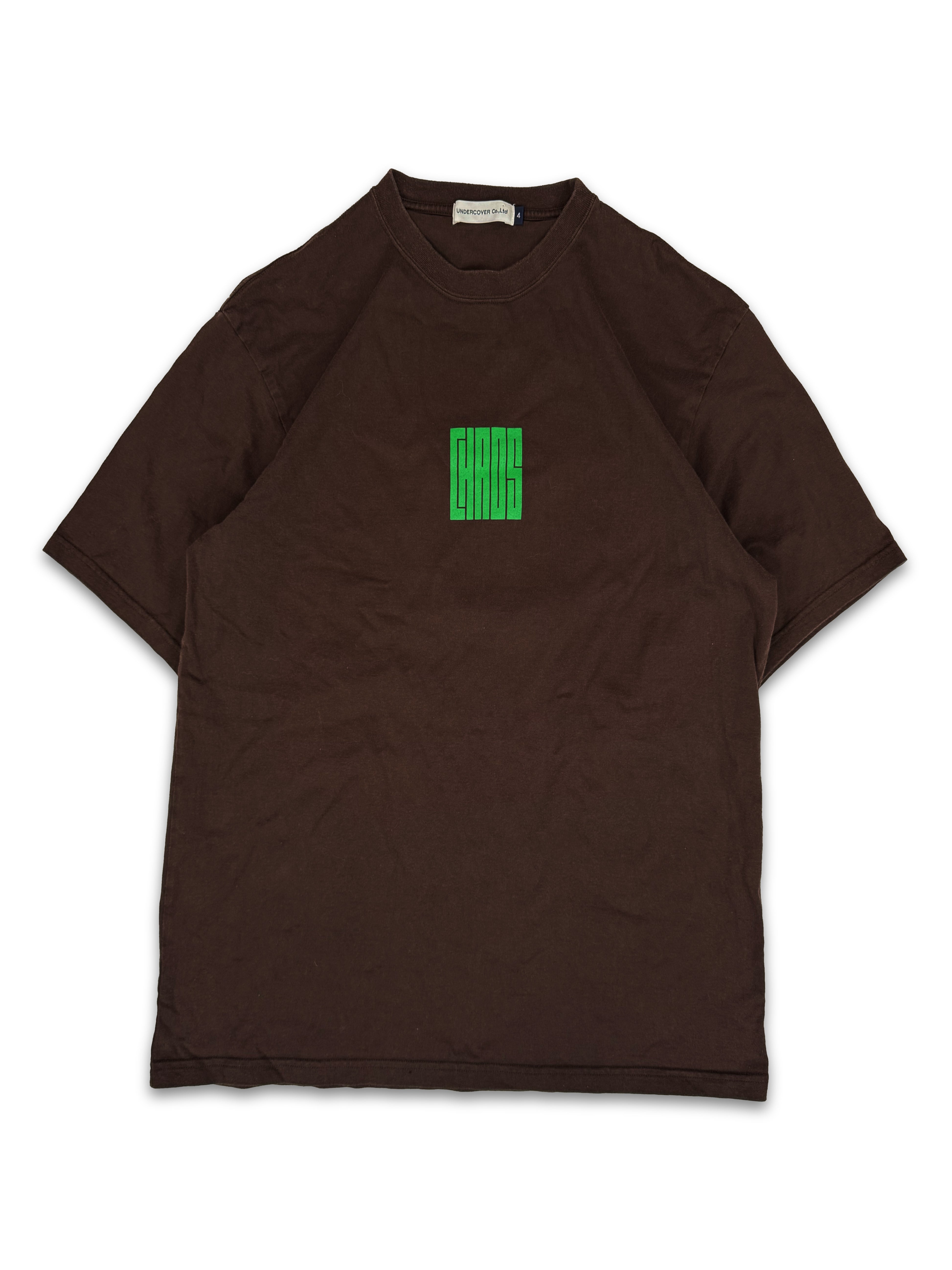 00s Undercover ‘Chaos’ Dark Brown Bold Graphic T-Shirt