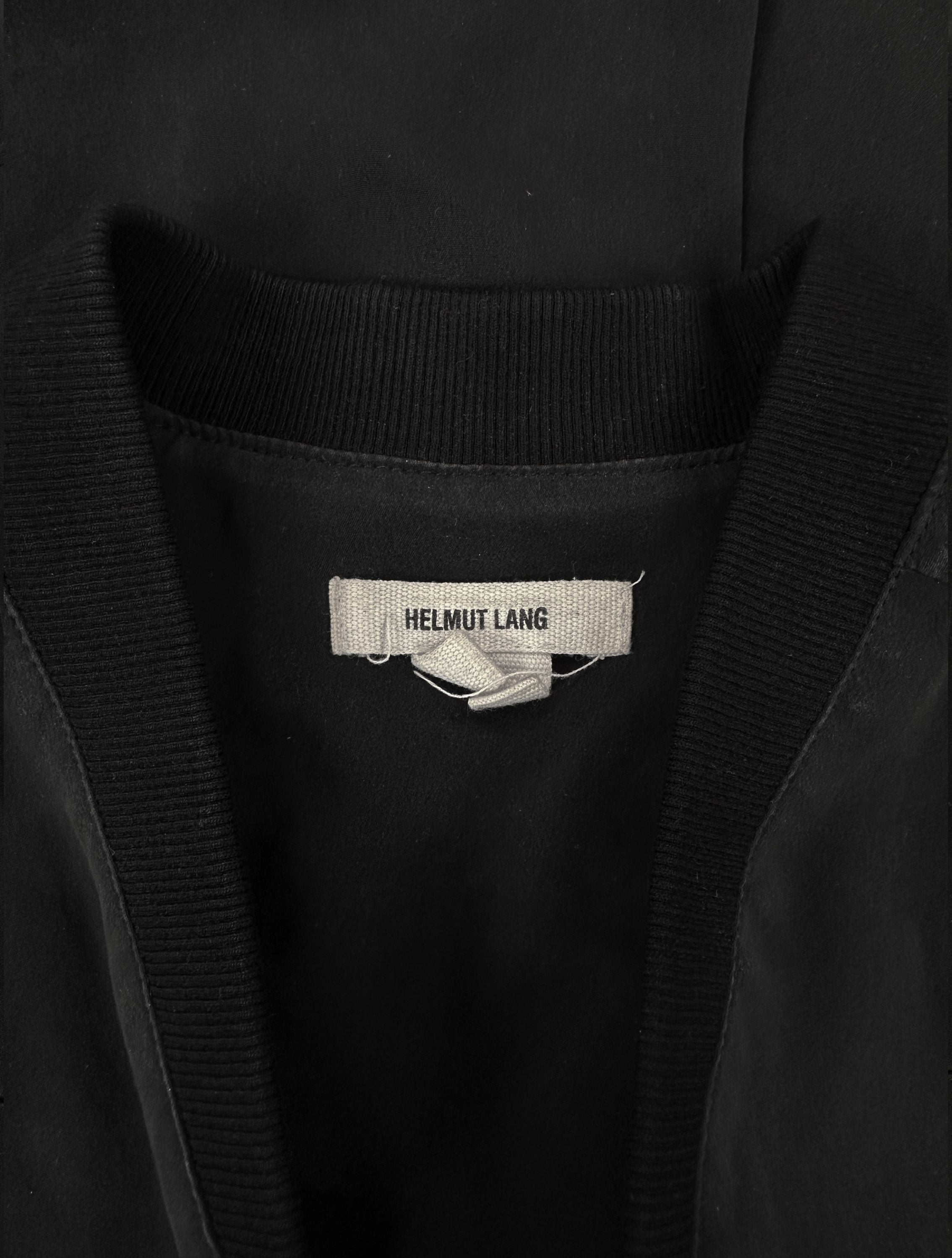 Helmut Lang Black Light Weight Full-zip Bomber Jacket