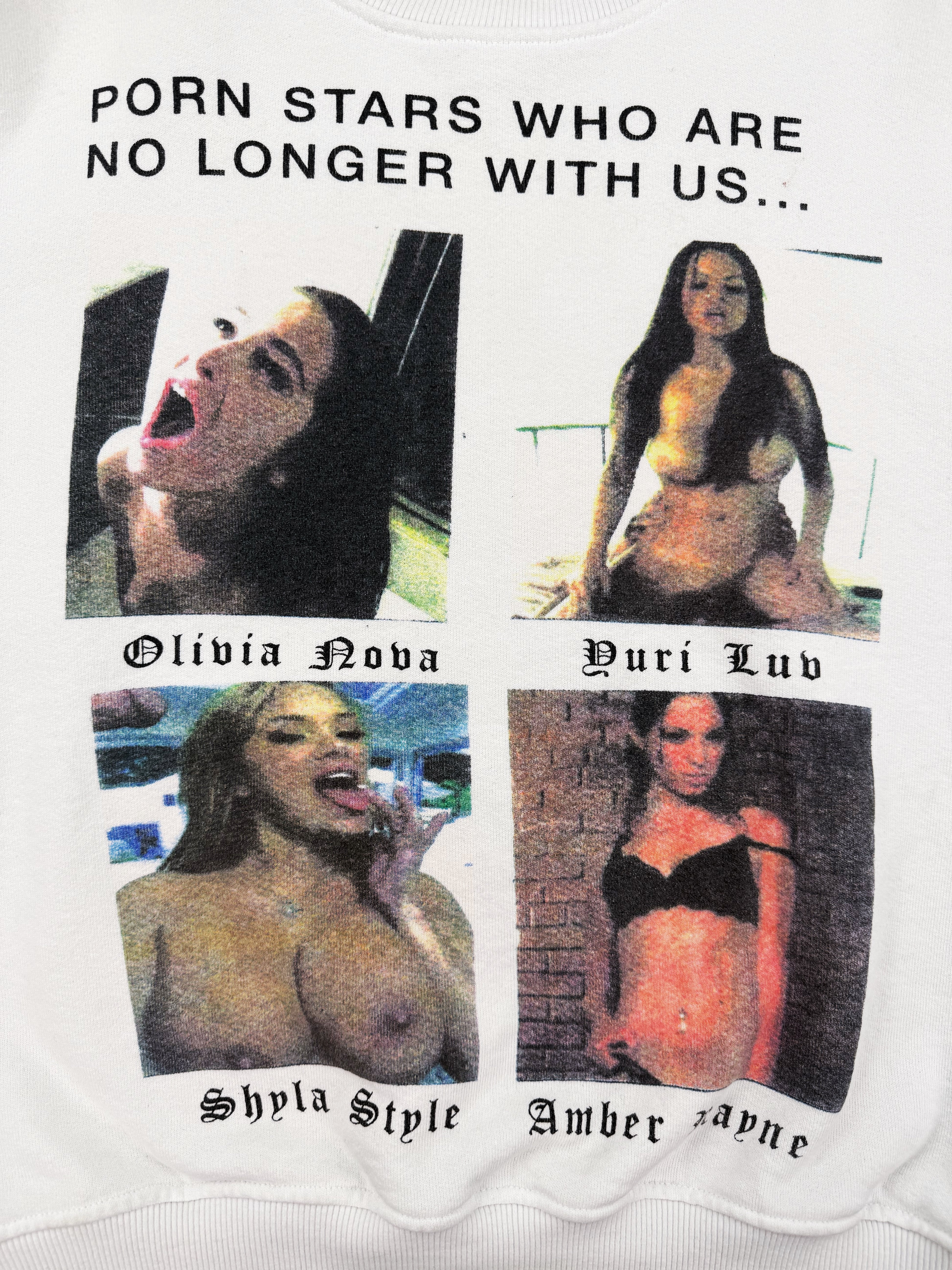 SS20 Enfants Riches Deprimes ‘Dead Pornstar’ White Crewneck