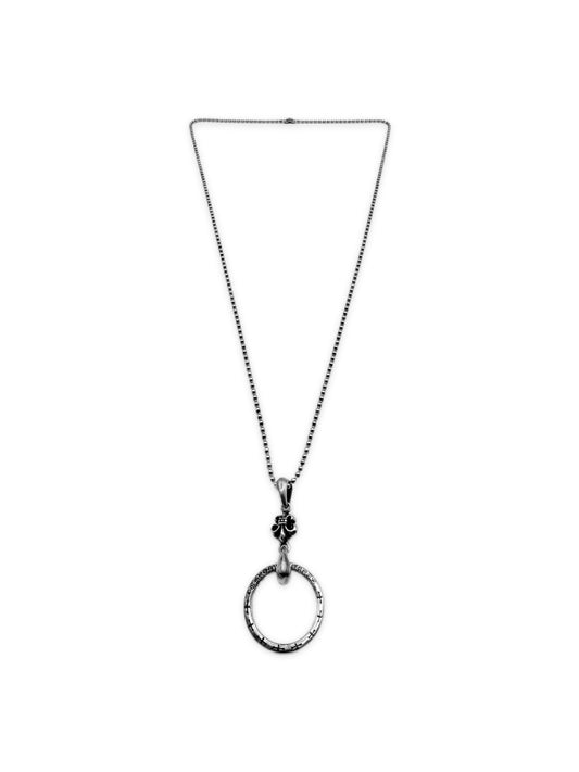 Chrome Hearts Fleur Ring Eyewear .925 Silver 30 in Necklace