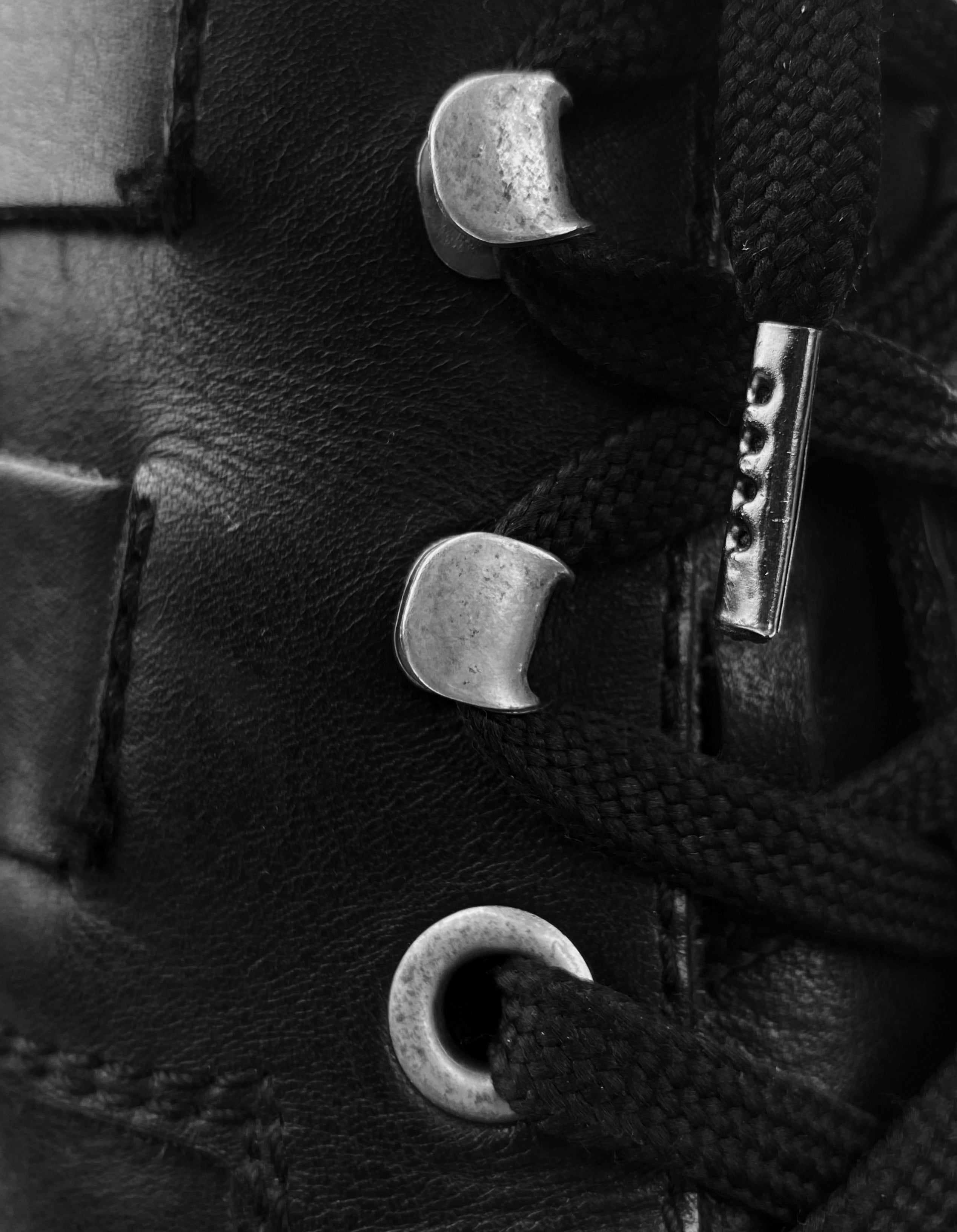 AW06 Raf Simons Leather Belted Combat Boots