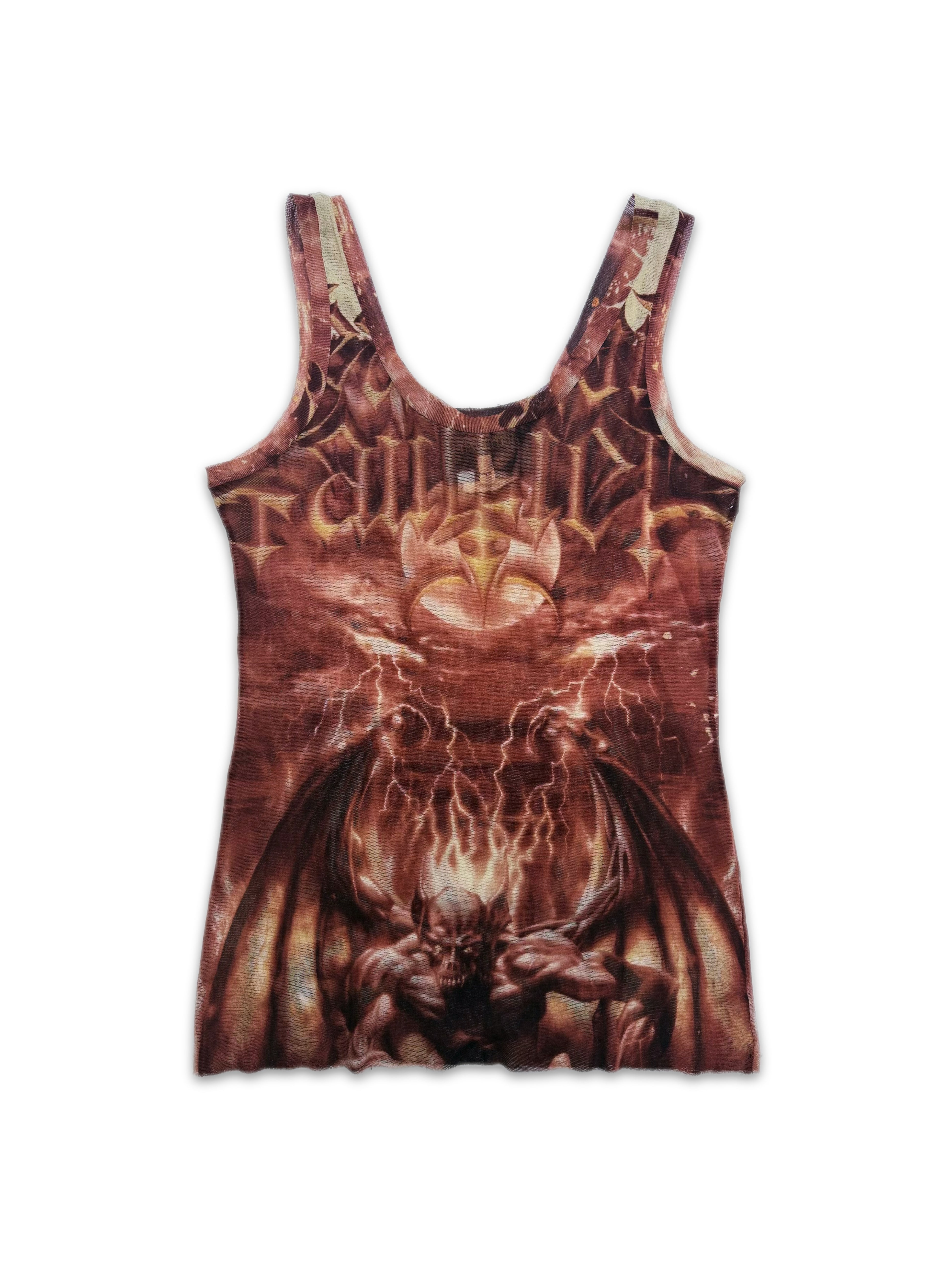 SS01 Jean Paul Gaultier ‘Satan’ Tattoo Mesh Tank Top