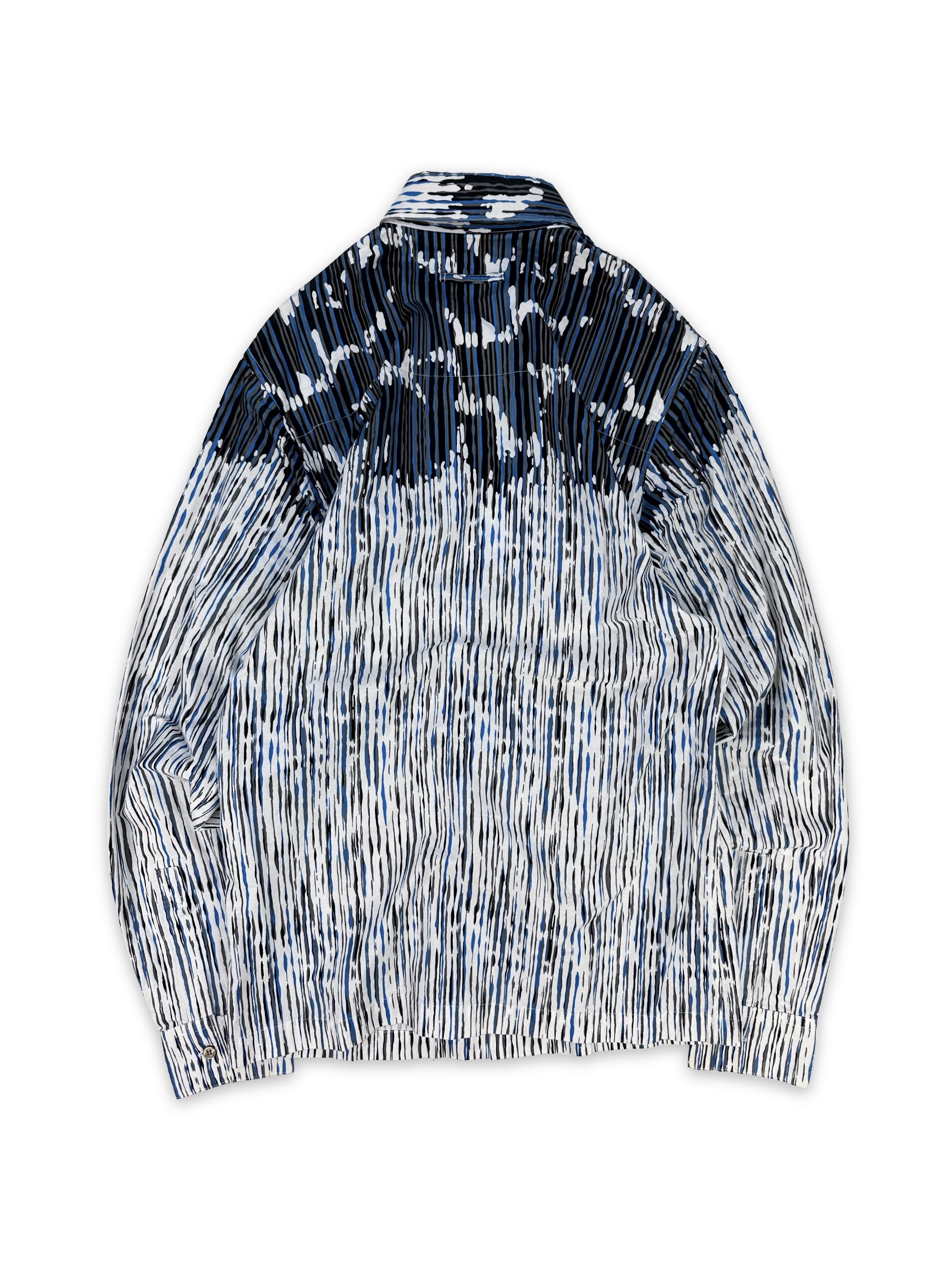 00s Jean Paul Gaultier ‘Painted’ Pinstripe Long Sleeve Shirt
