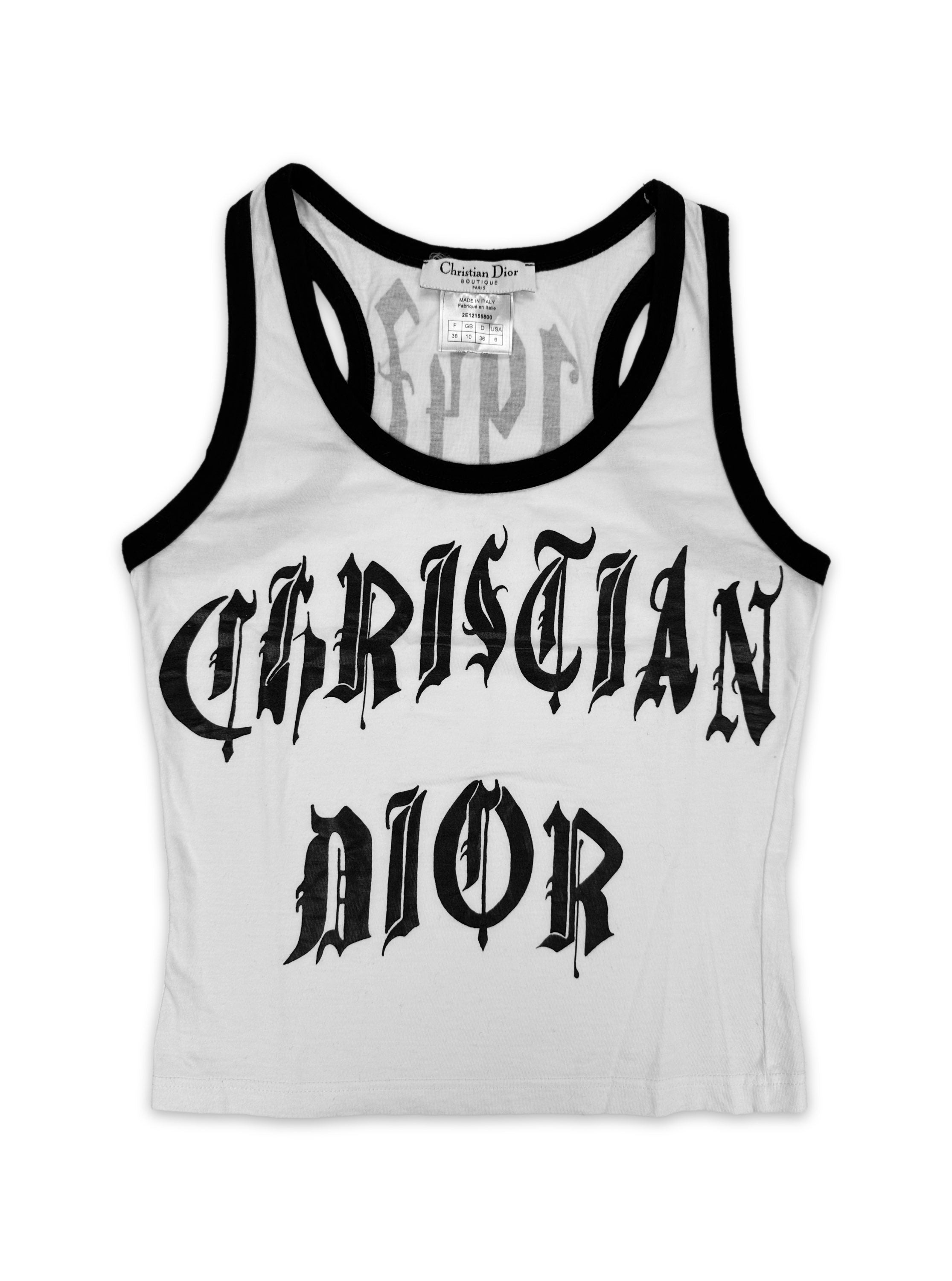 SS02 Dior by John Galliano ‘1947’ Gothic Sleeveless Tank Top