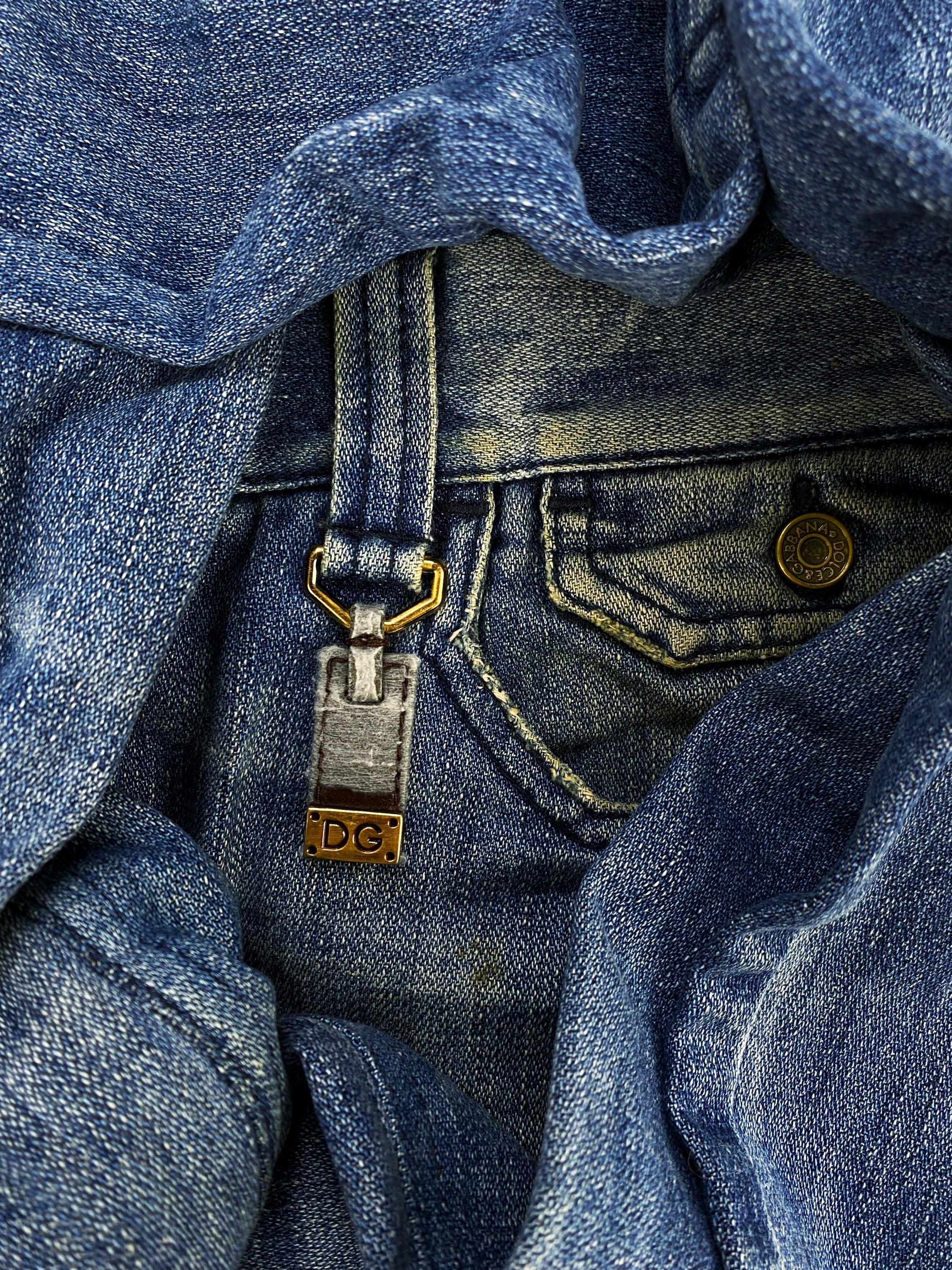 00s Dolce &amp; Gabbana Light Wash D-Ring Denim Jeans