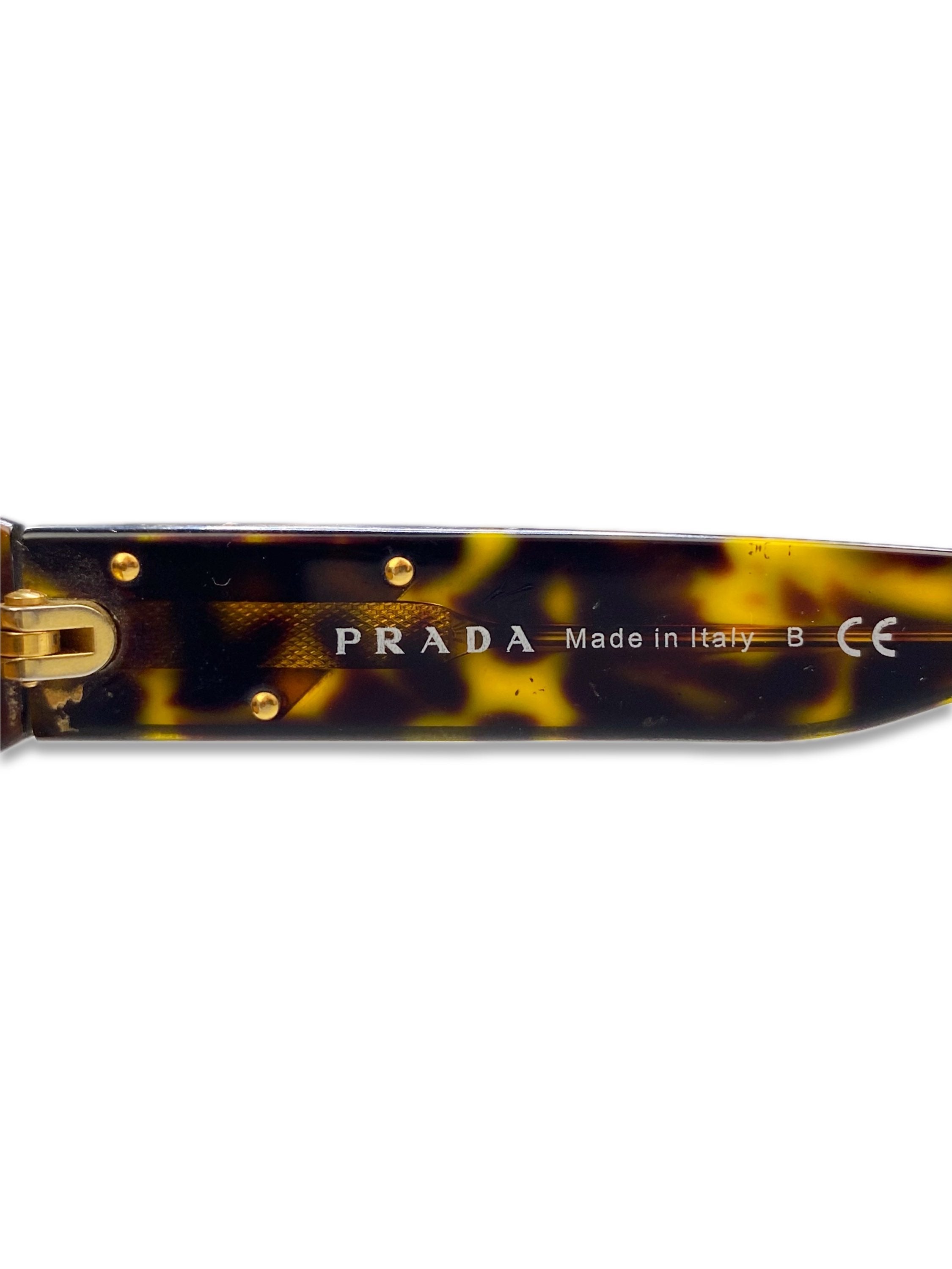 Prada Warm Tint Ombré Triangle Logo Circular Sunglasses