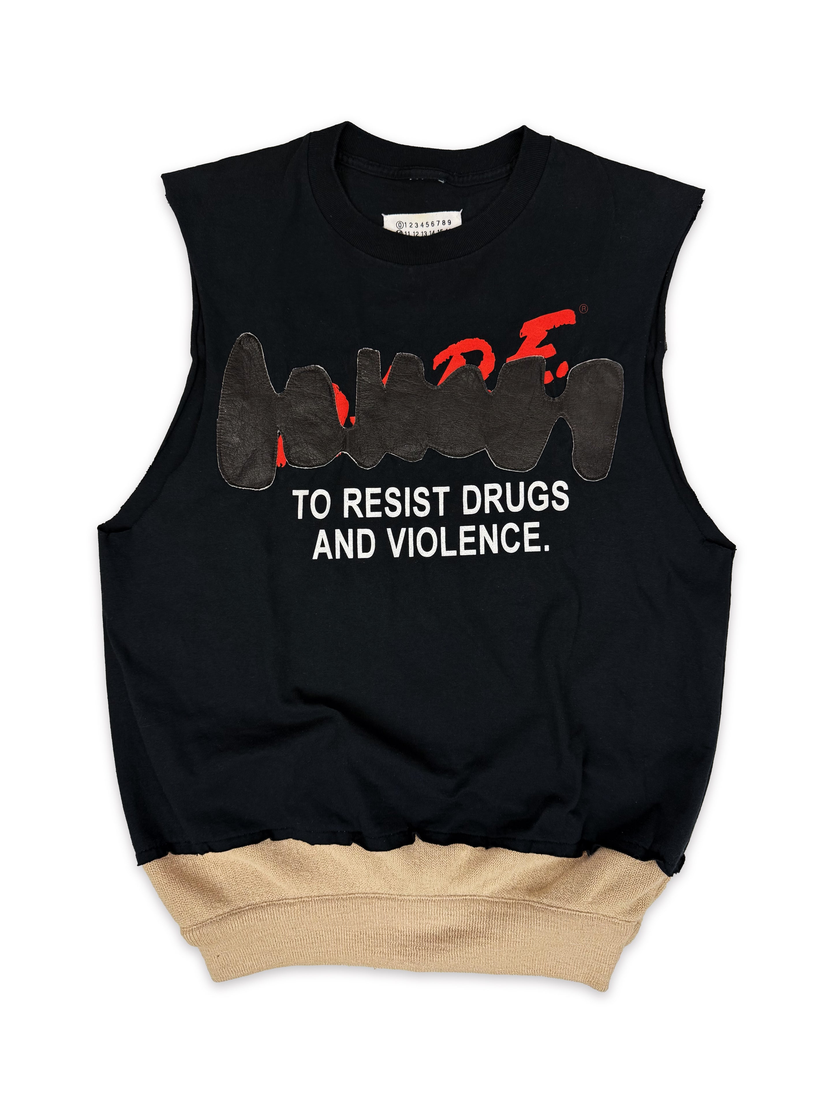 90s Maison Margiela 0 Artisanal ‘D.A.R.E’ Deconstructed Tank-top