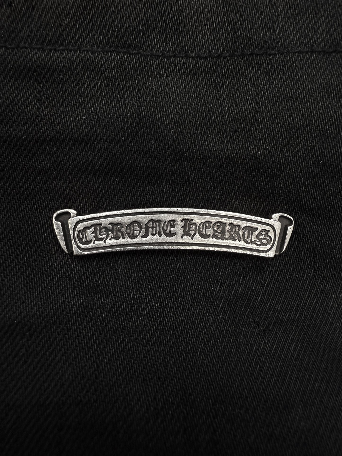 Chrome Hearts x Matty Boy Leather Striped Heart Patch Shoulder Bag