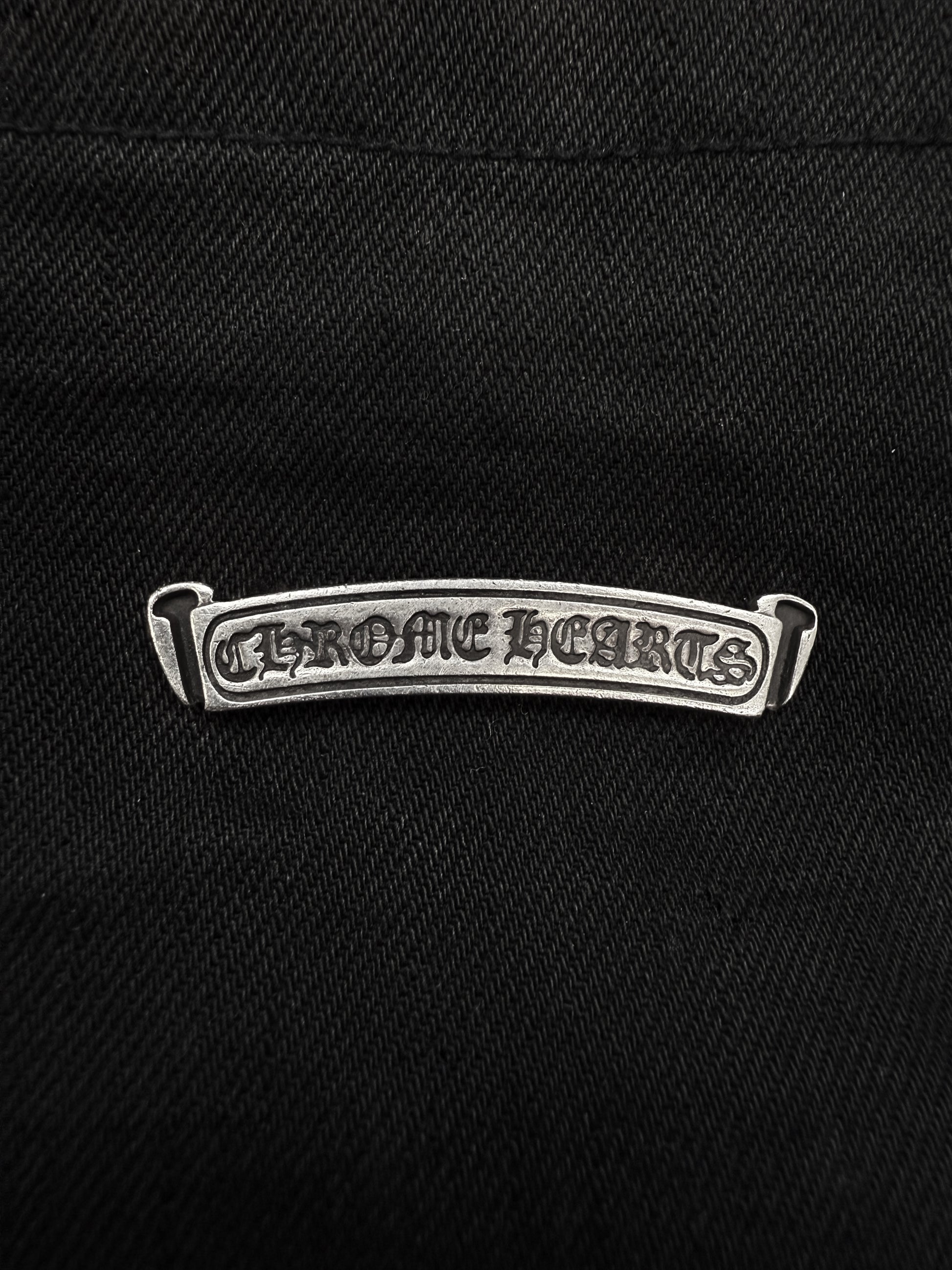 Chrome Hearts x Matty Boy Leather Striped Heart Patch Shoulder Bag