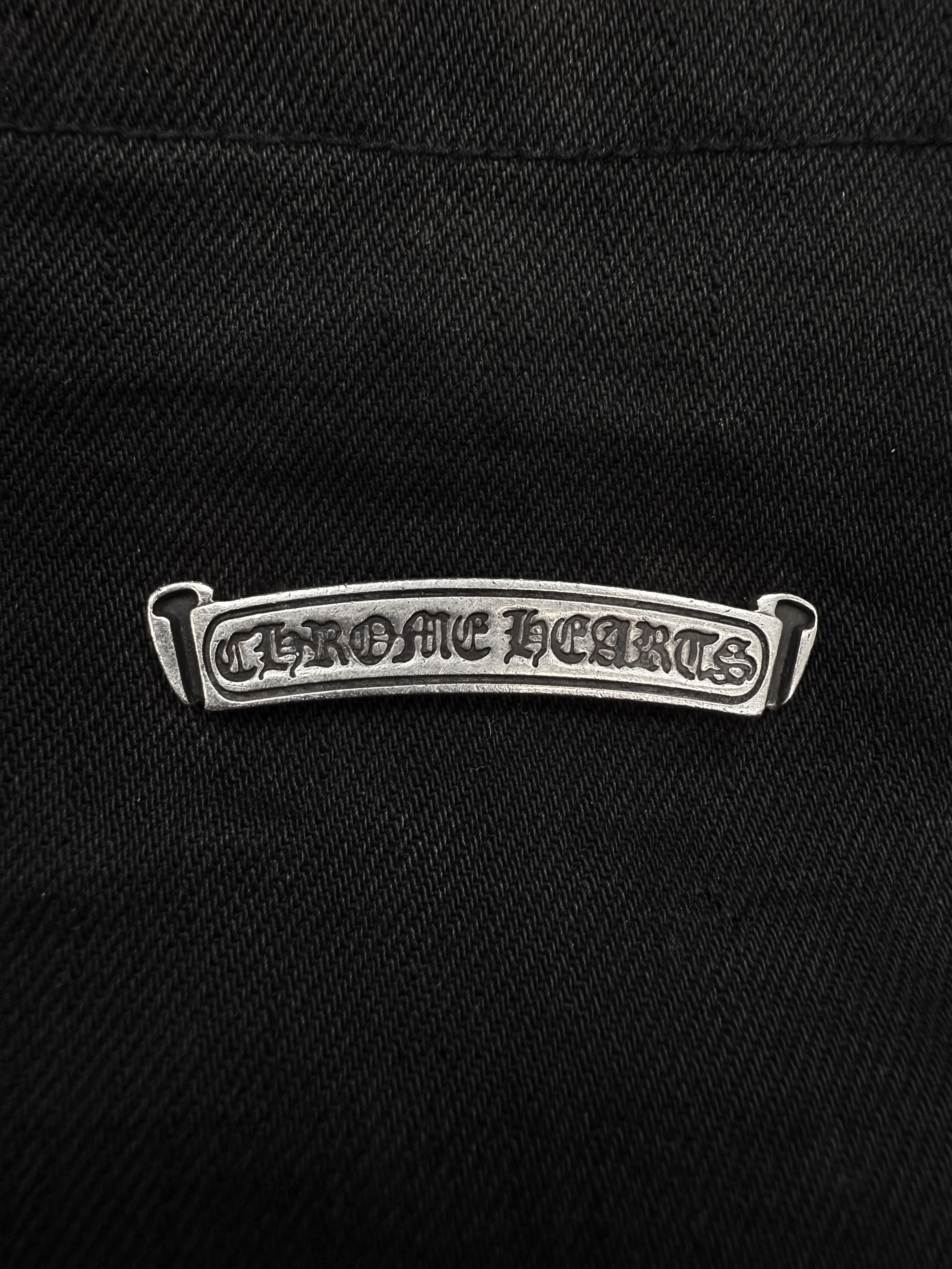 Chrome Hearts x Matty Boy Leather Striped Heart Patch Shoulder Bag