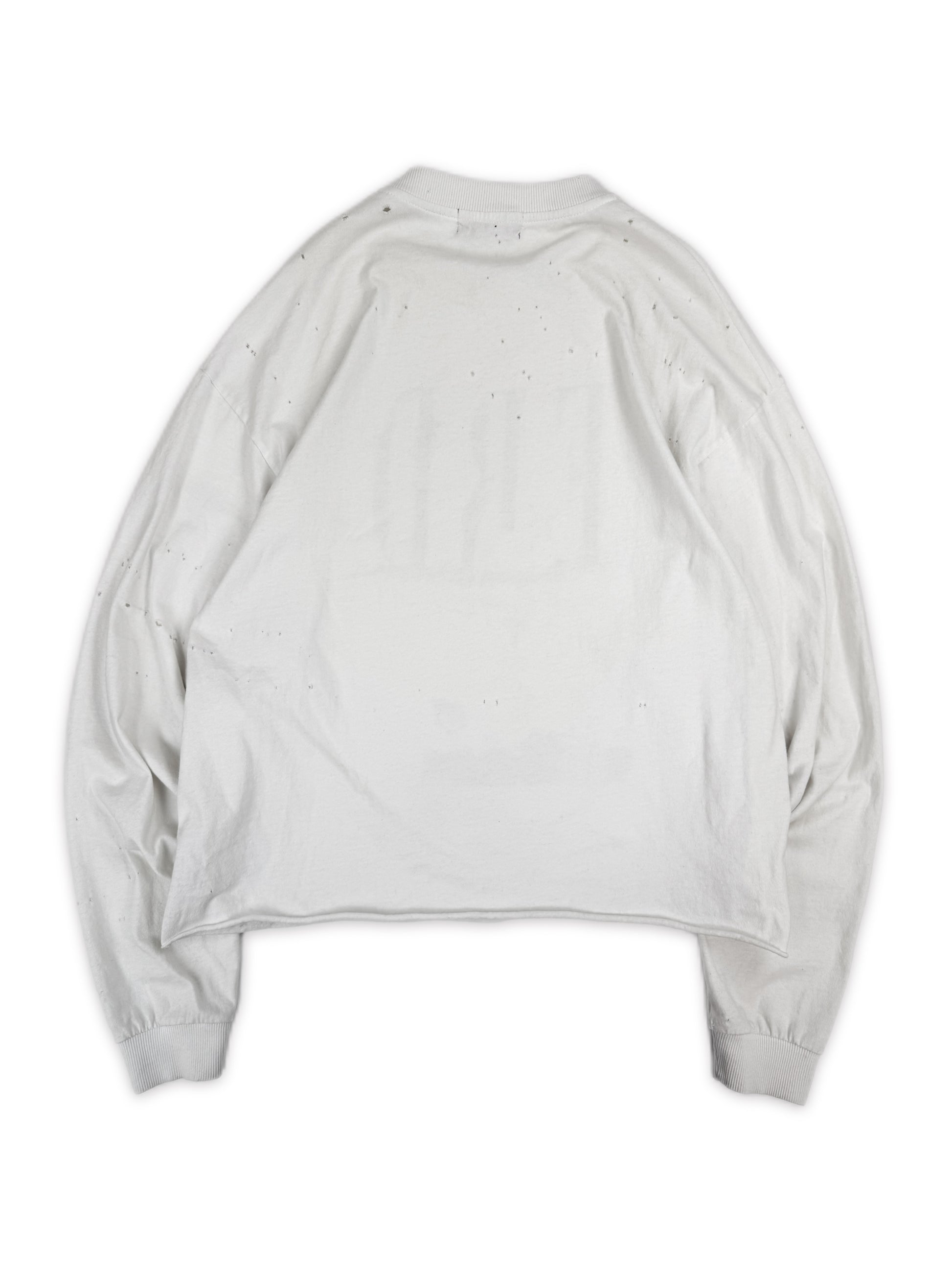 Enfants Riches Deprimes ‘Self Destructive Infant’ White Distressed Long Sleeve