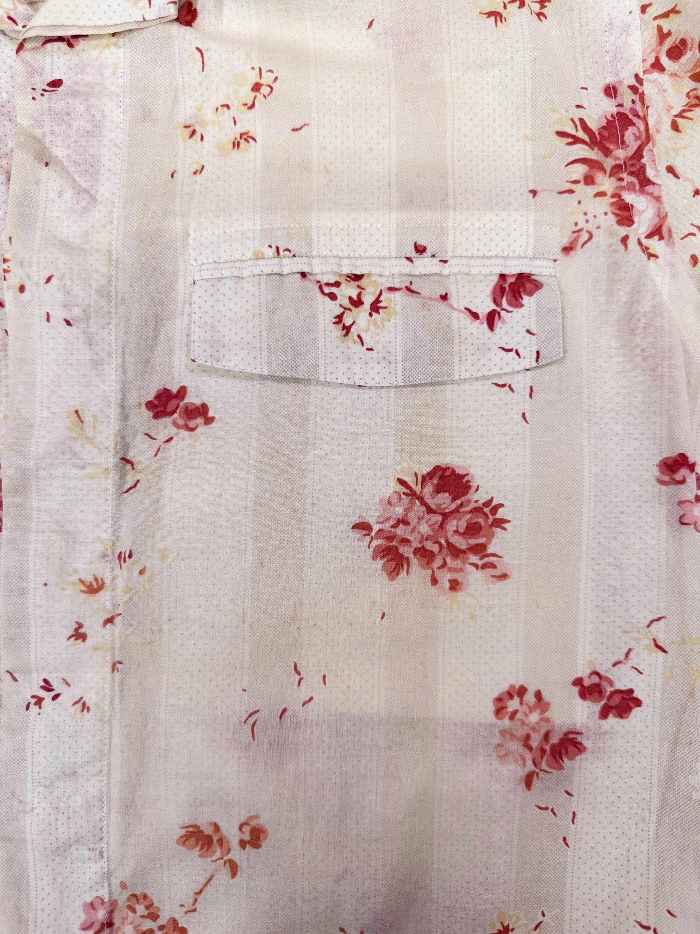 SS13 Maison Margiela ‘Flower’ Graphic Collared Long Sleeve Shirt