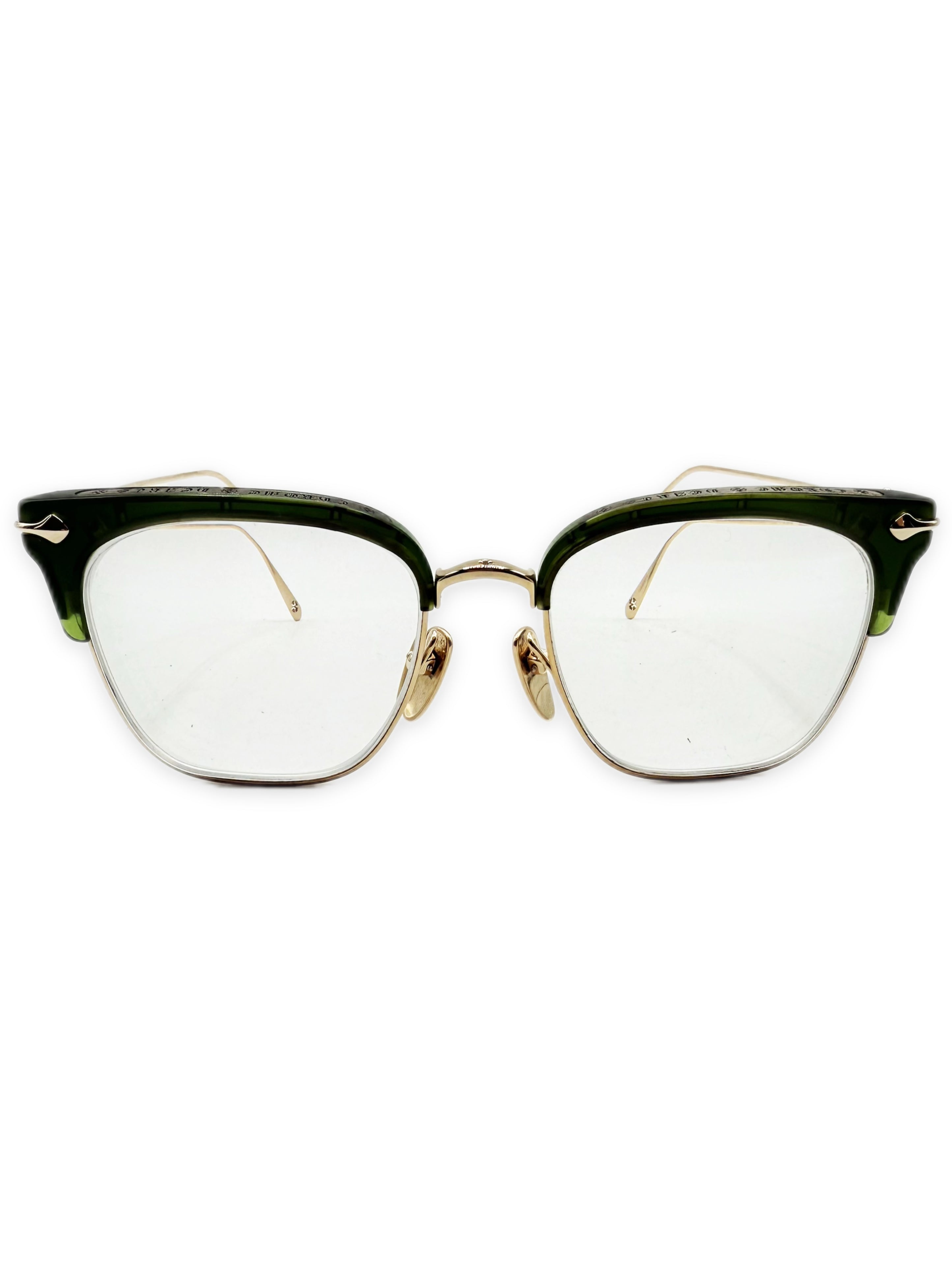 Chrome Hearts ‘Sluntradiction’ 22k Gold Clubmaster Glasses
