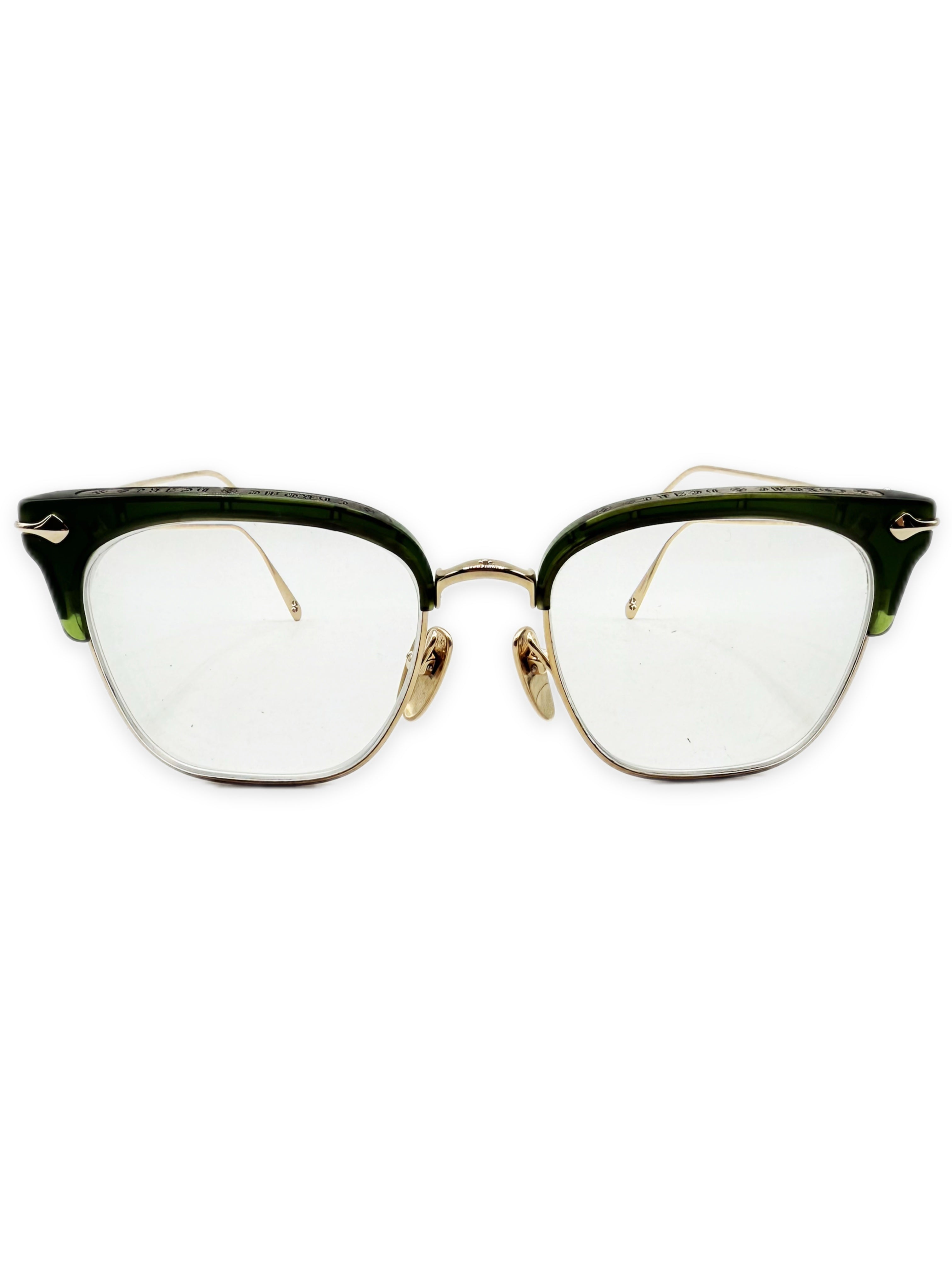 Chrome Hearts ‘Sluntradiction’ 22k Gold Clubmaster Glasses