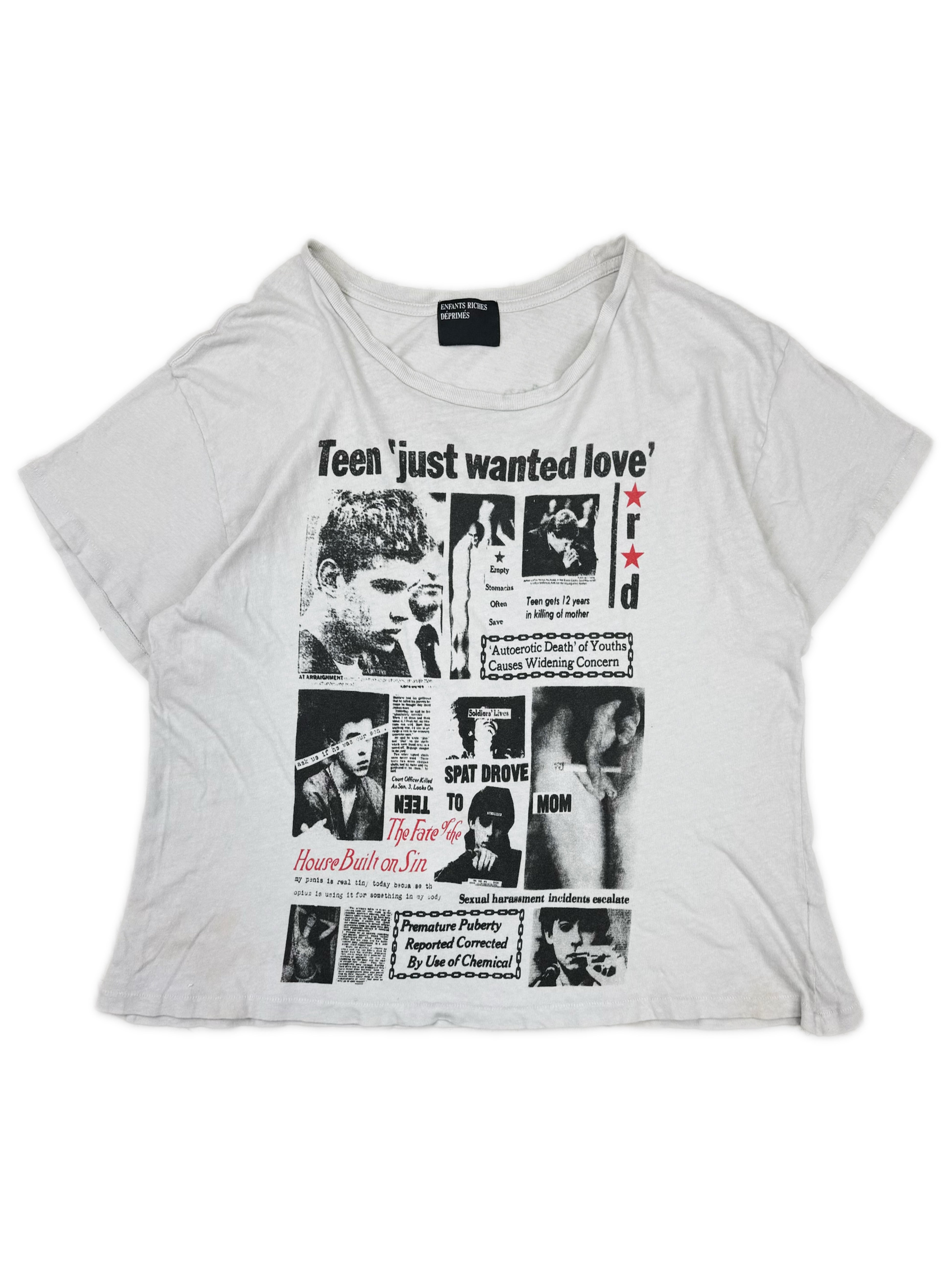 Enfants Riches Deprimes Teen Just Wanted Love’ Cropped Graphic T-Shirt