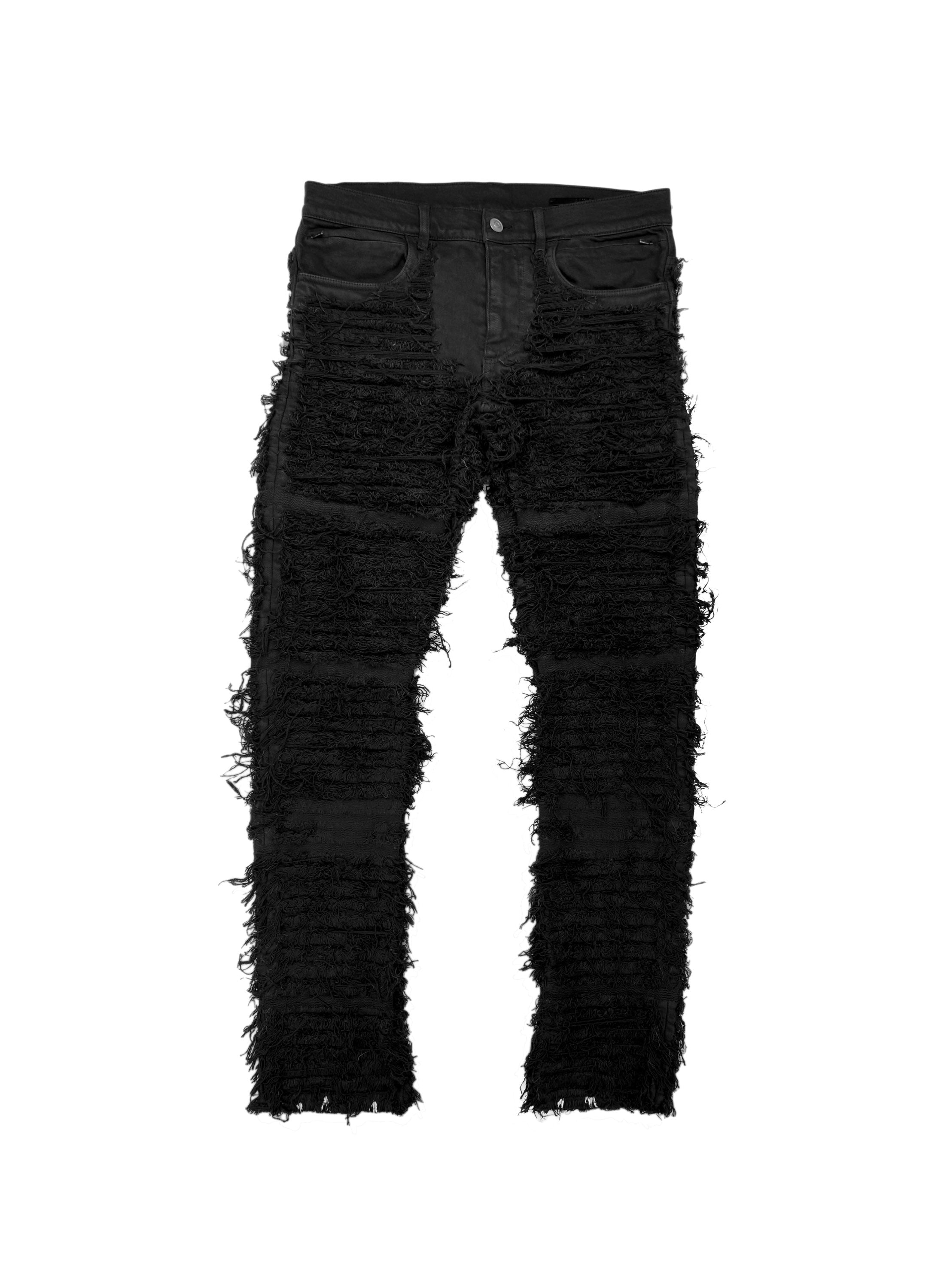 FW19 1019 Alyx 9SM x Blackmeans Thrashed 6 Pocket Denim Jeans