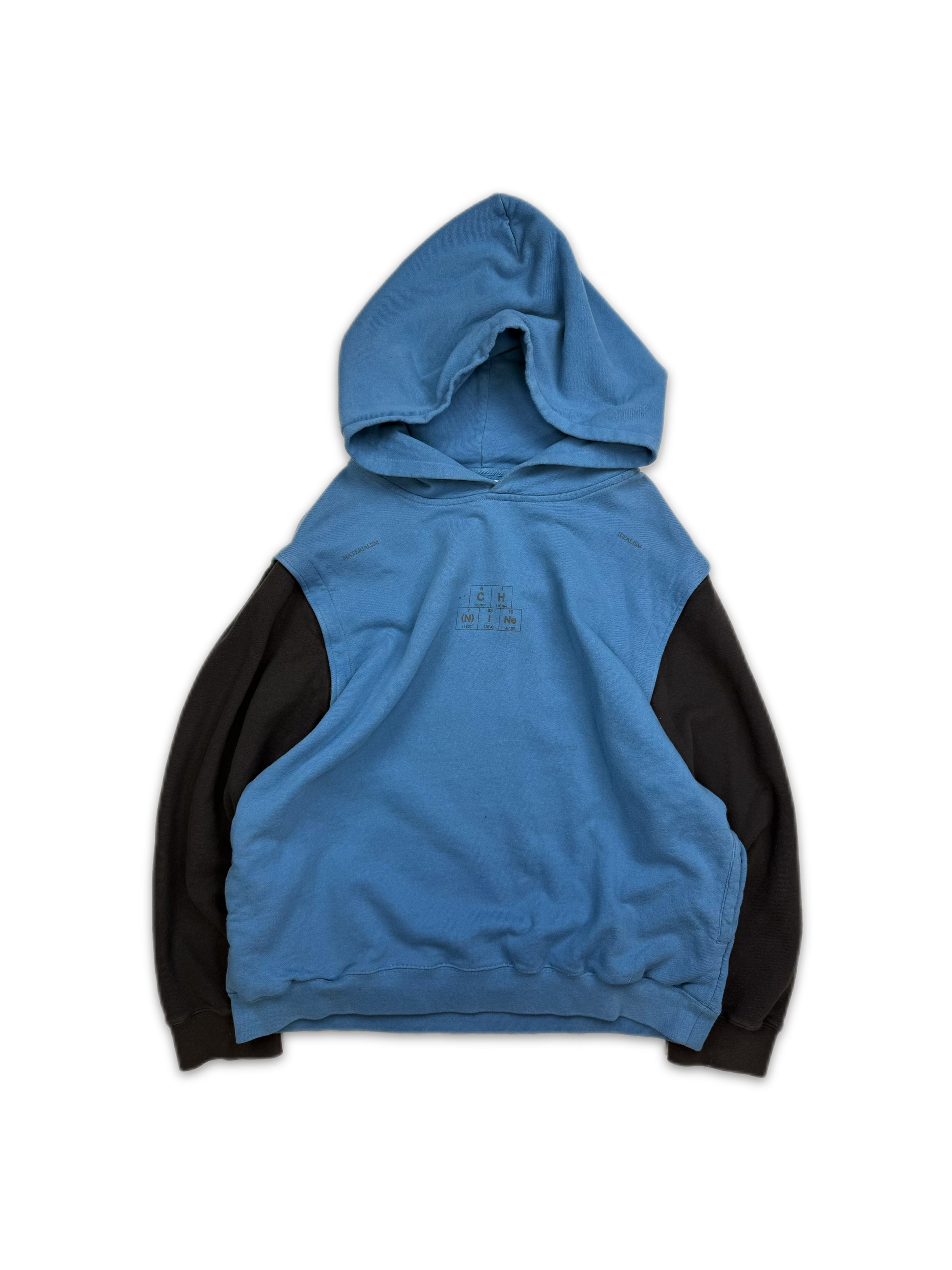 Number (N)ine x C2H4 Periodic Two Tone Blue Hoodie