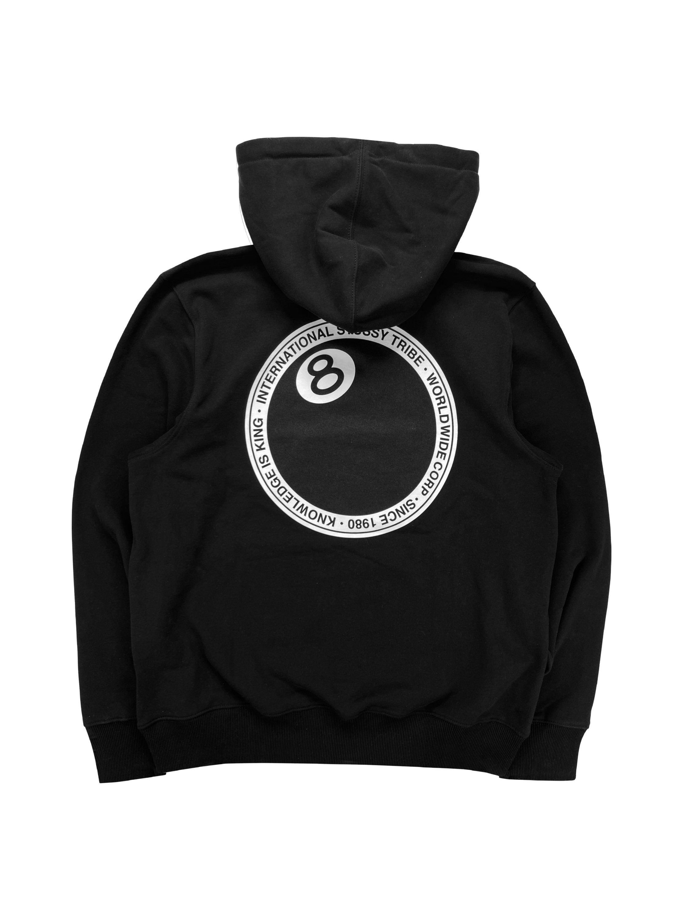 Stüssy 8 Ball Graphic Black Heavy Weight Hoodie