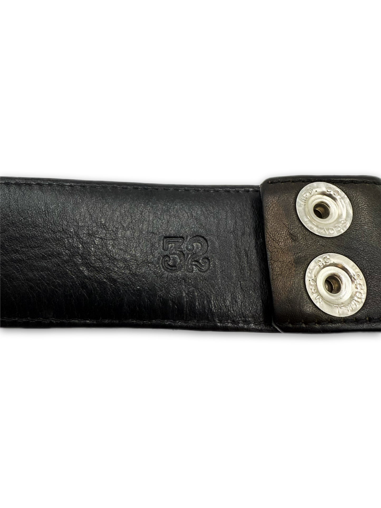 Chrome Hearts Green Camouflage Leather Belt Strap