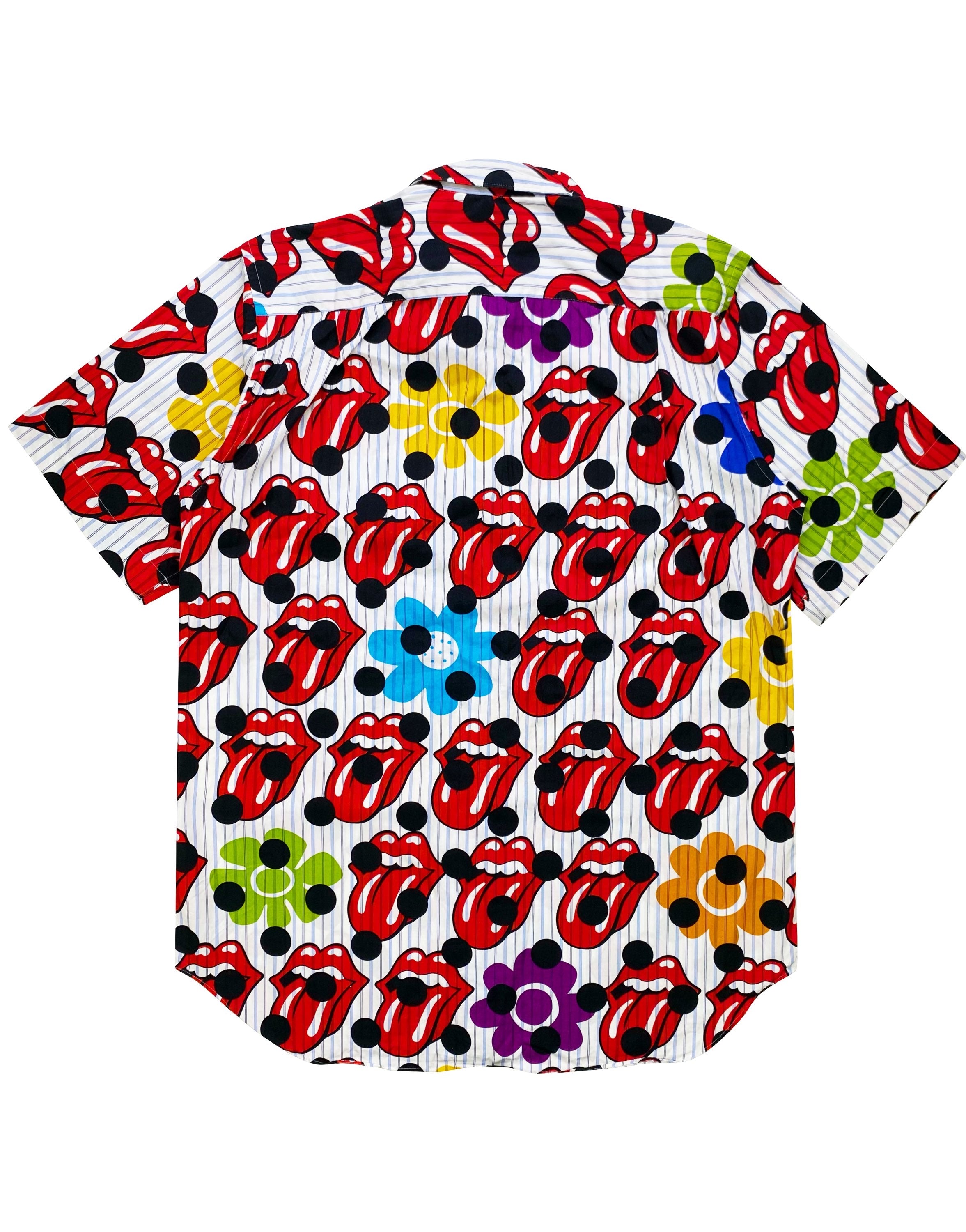 SS06 Comme Des Garçons Homme Rolling Stones Full Print Button Up
