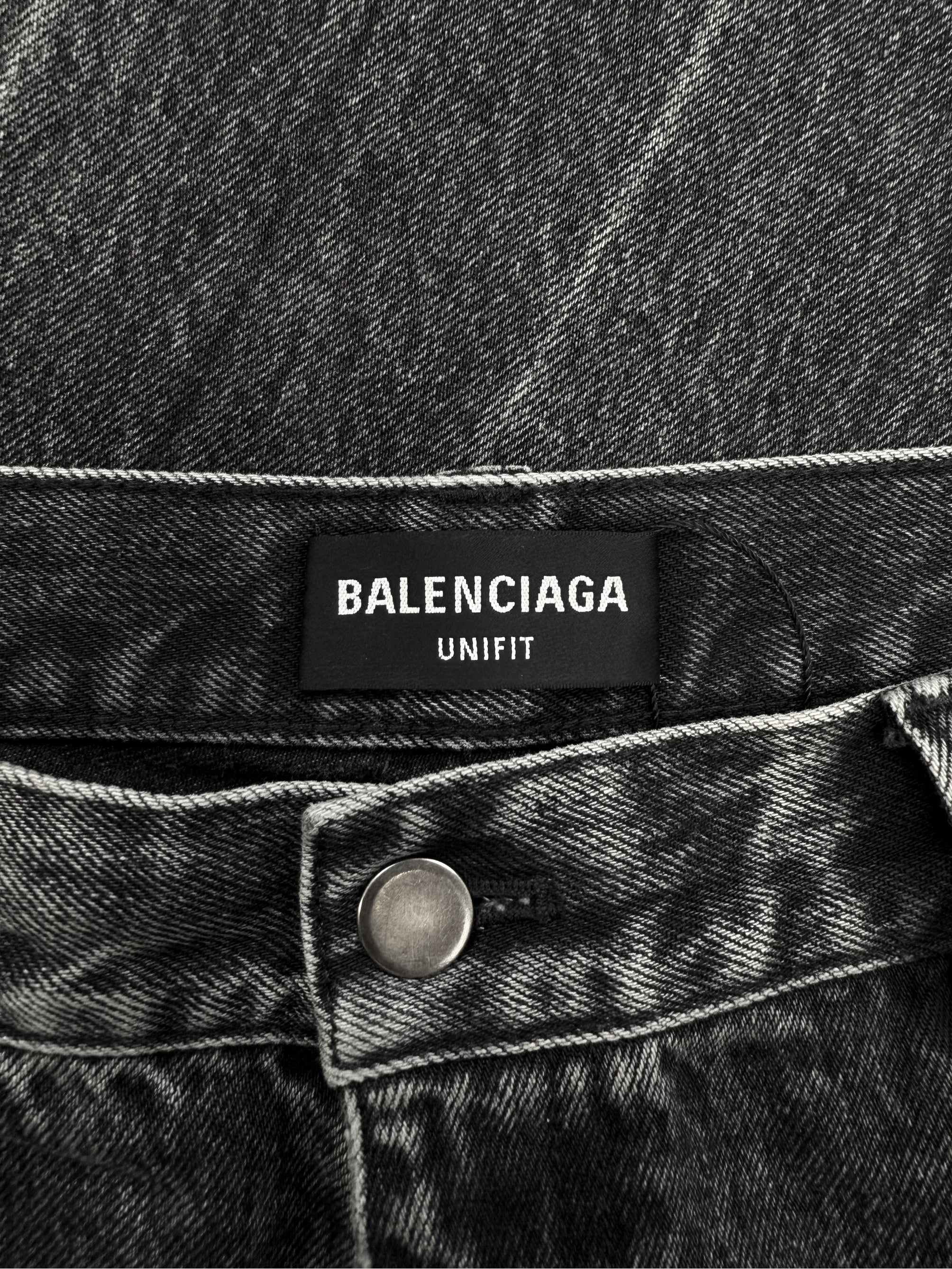 AW22 Balenciaga ‘The Lost Tape’ Flared Grey Washed Denim