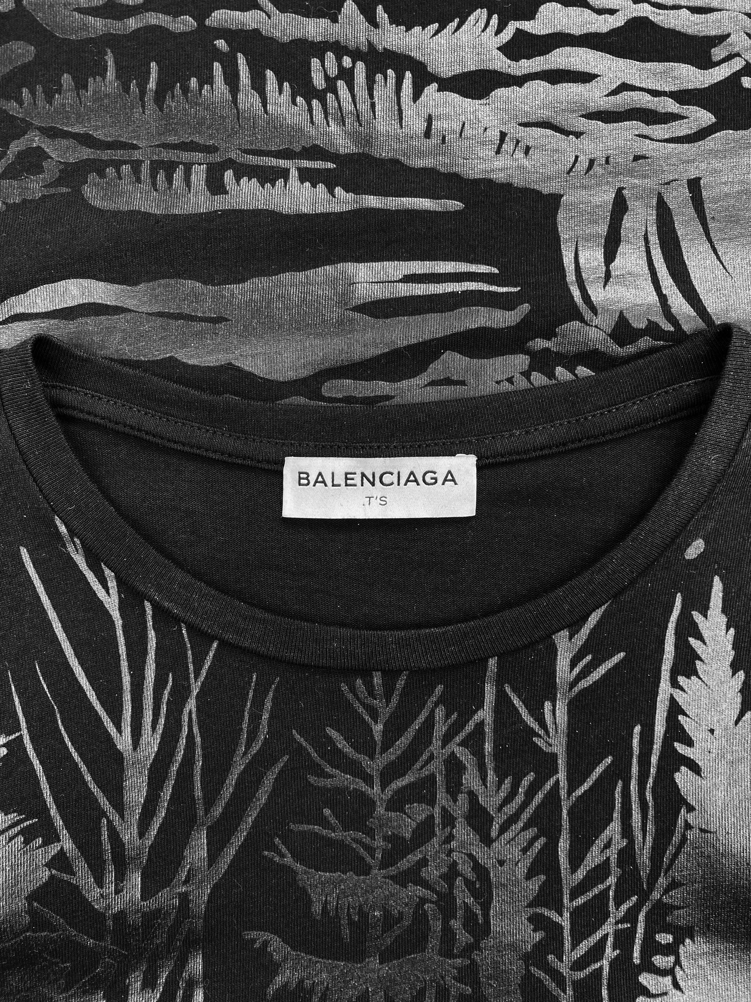 SS14 Balenciaga Landscape Full Print Longsleeve Shirt
