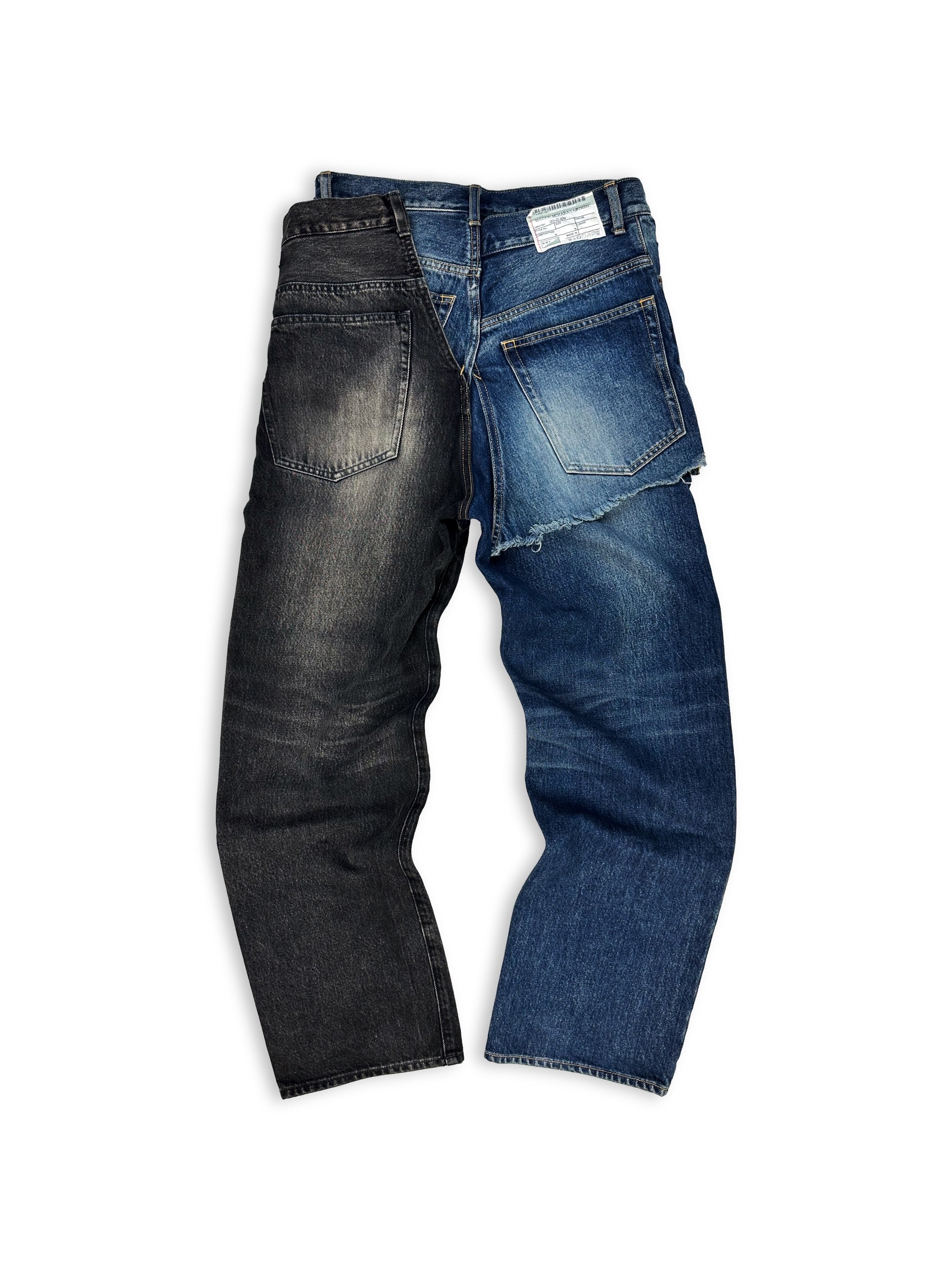 AW21 Mihara Yasuhiro ‘Hybrid’ Split Distressed Denim