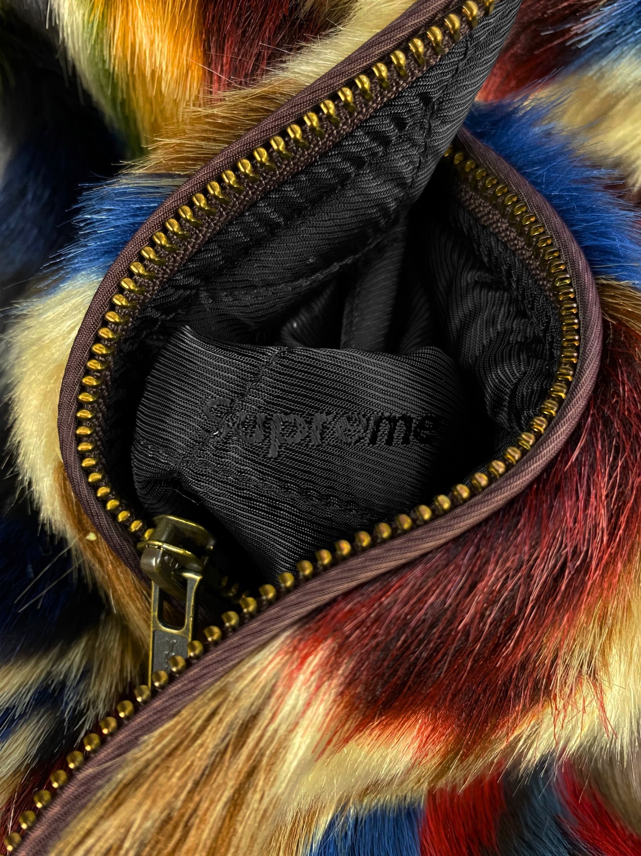 FW22 Supreme ‘3M’ Faux Fur Multicoloured Thinsulate Bomber Jacket