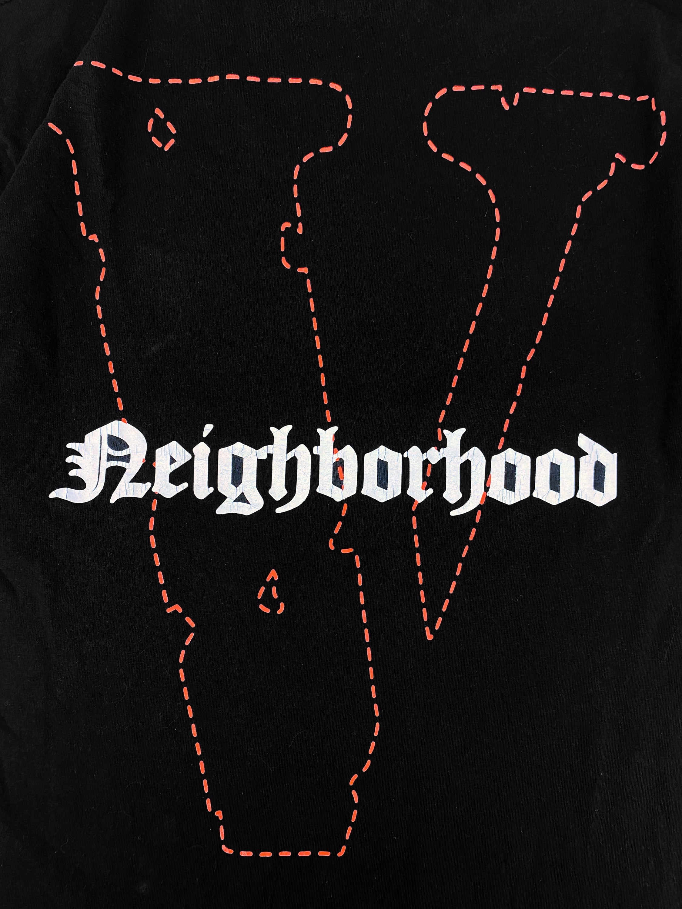 Neighborhood x Vlone ‘Skull’ Motif Black T-Shirt